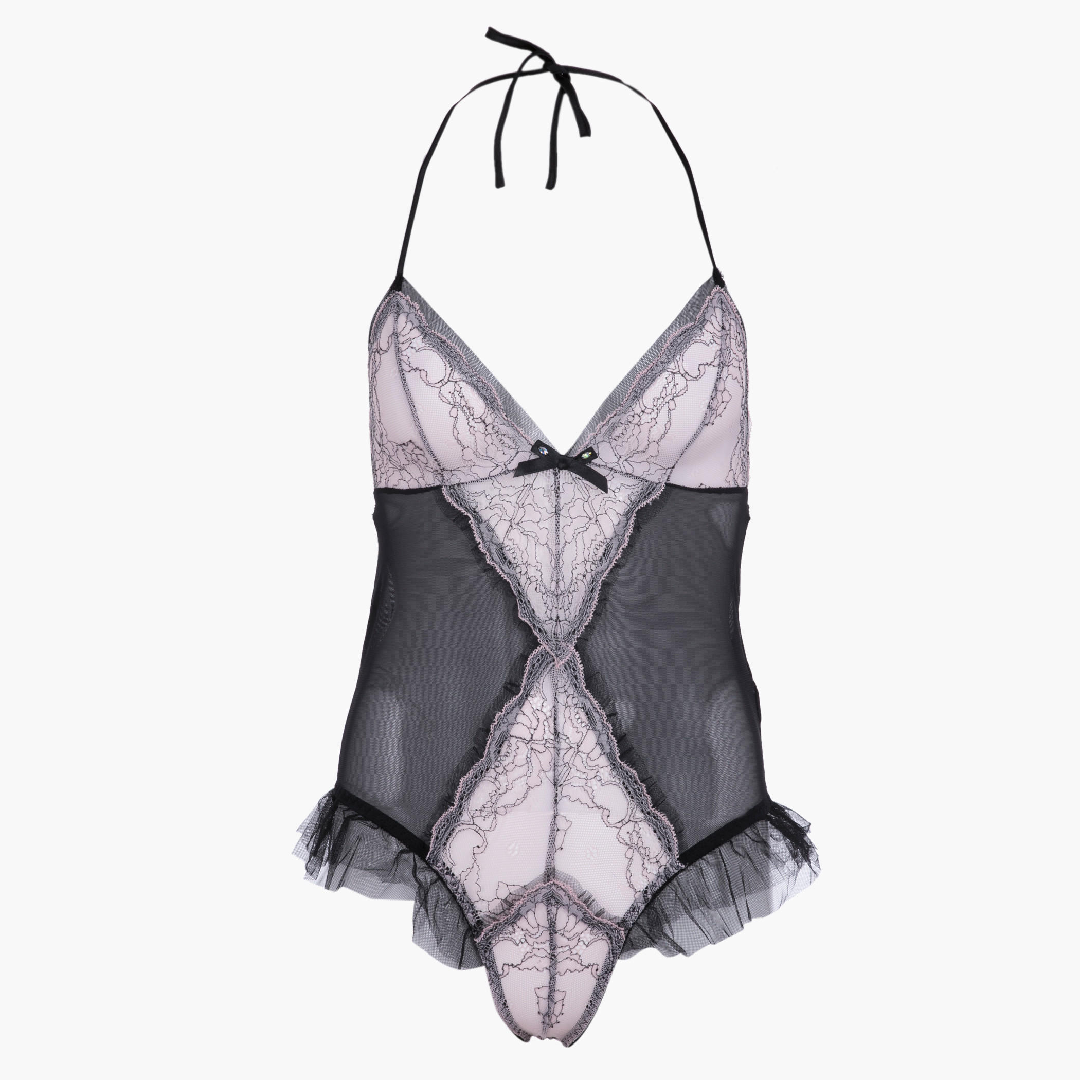 Sleeveless Lace Teddy-women-clothing-lingerie-babydollsandbodysuits-image-1
