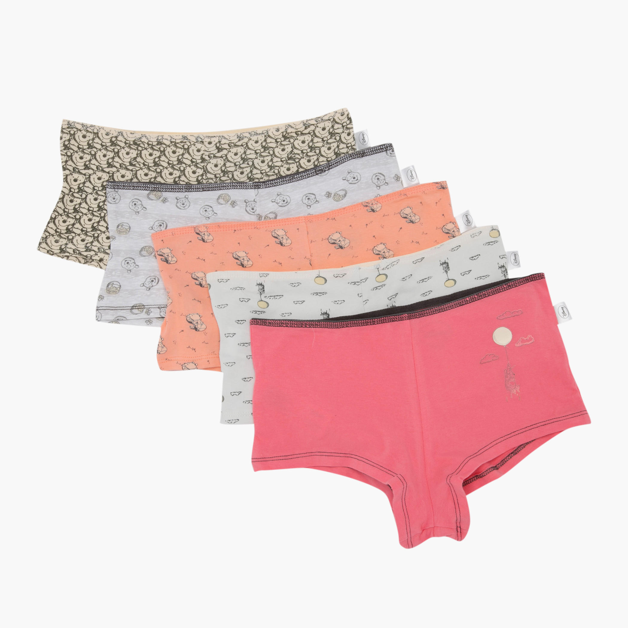 Winnie The Pooh Printed Briefs - Set of 5-women-clothing-lingerie-panties-image-1
