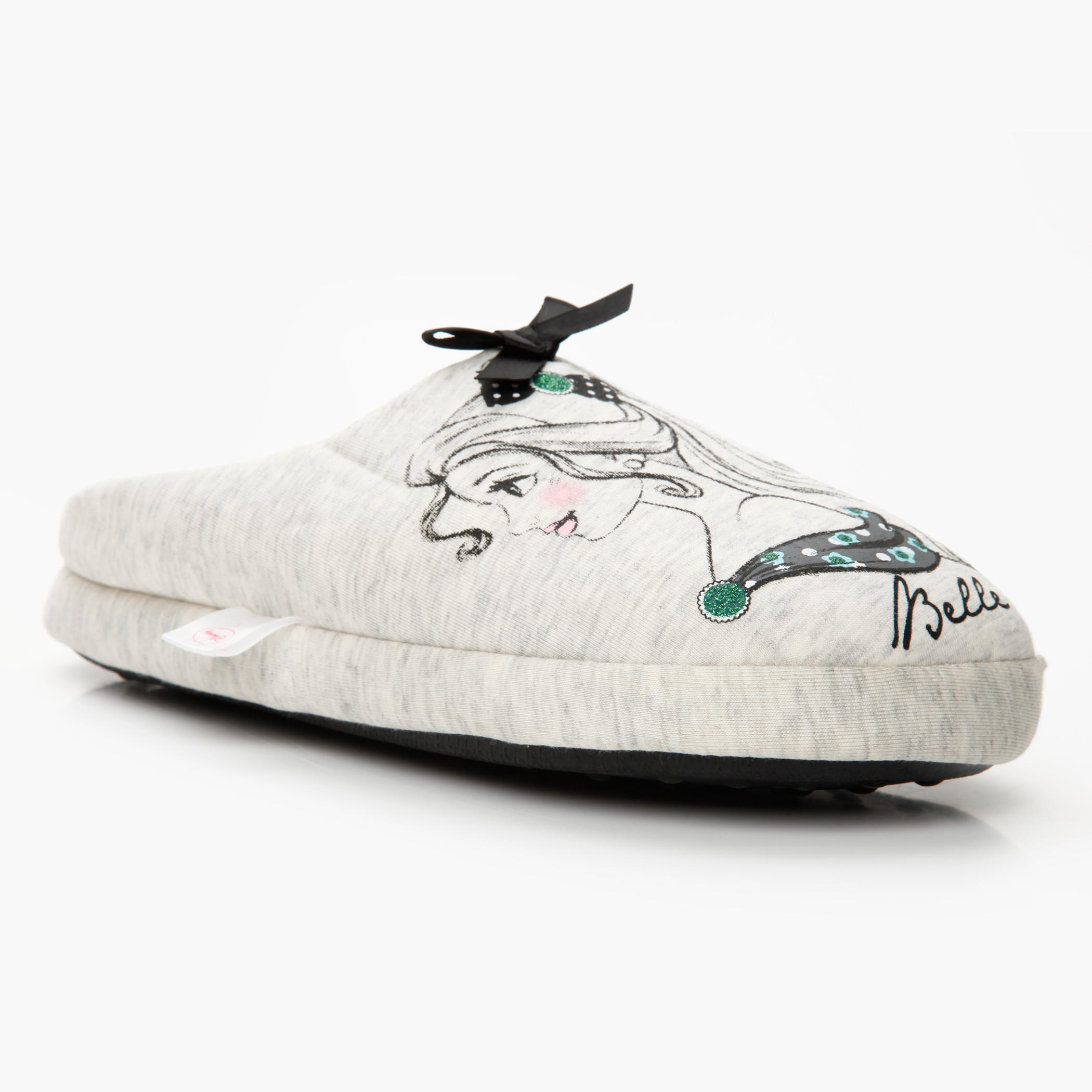 Printed Slippers with Bow Accent-women-clothing-nightwear-bedroomslippers-image-4