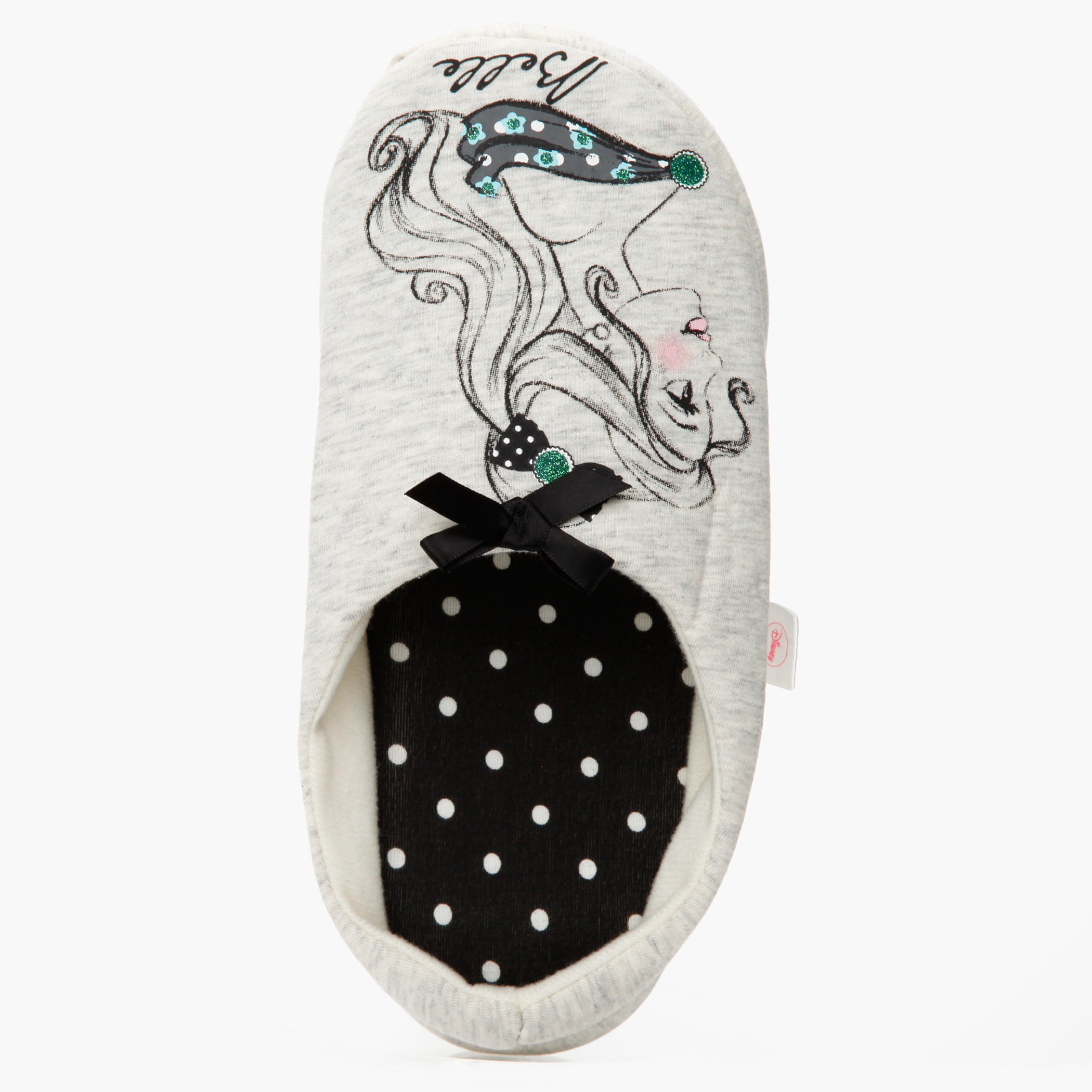 Printed Slippers with Bow Accent-women-clothing-nightwear-bedroomslippers-image-1