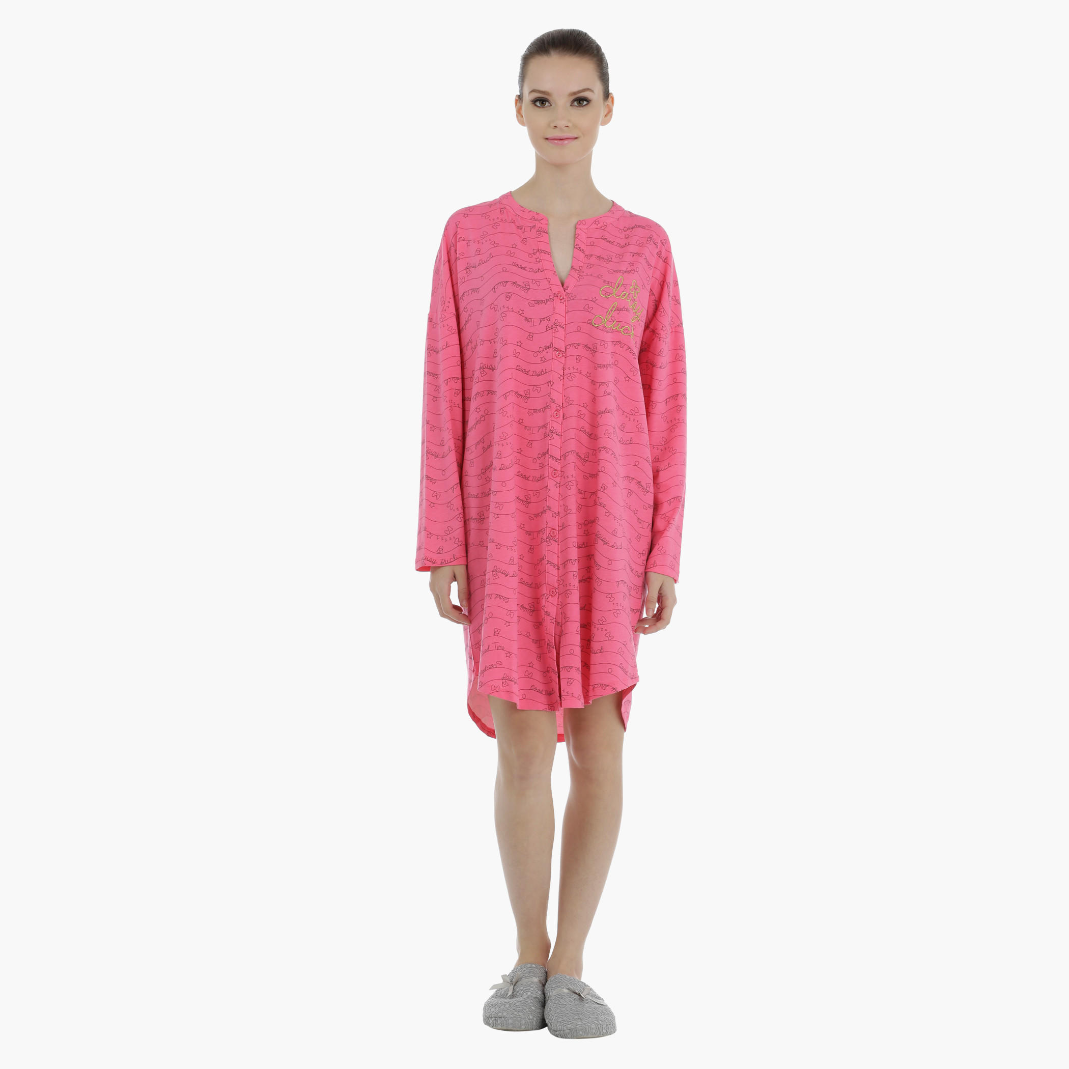 Daisy Duck Printed Sleep Dress-women-clothing-nightwear-nighties-image-5