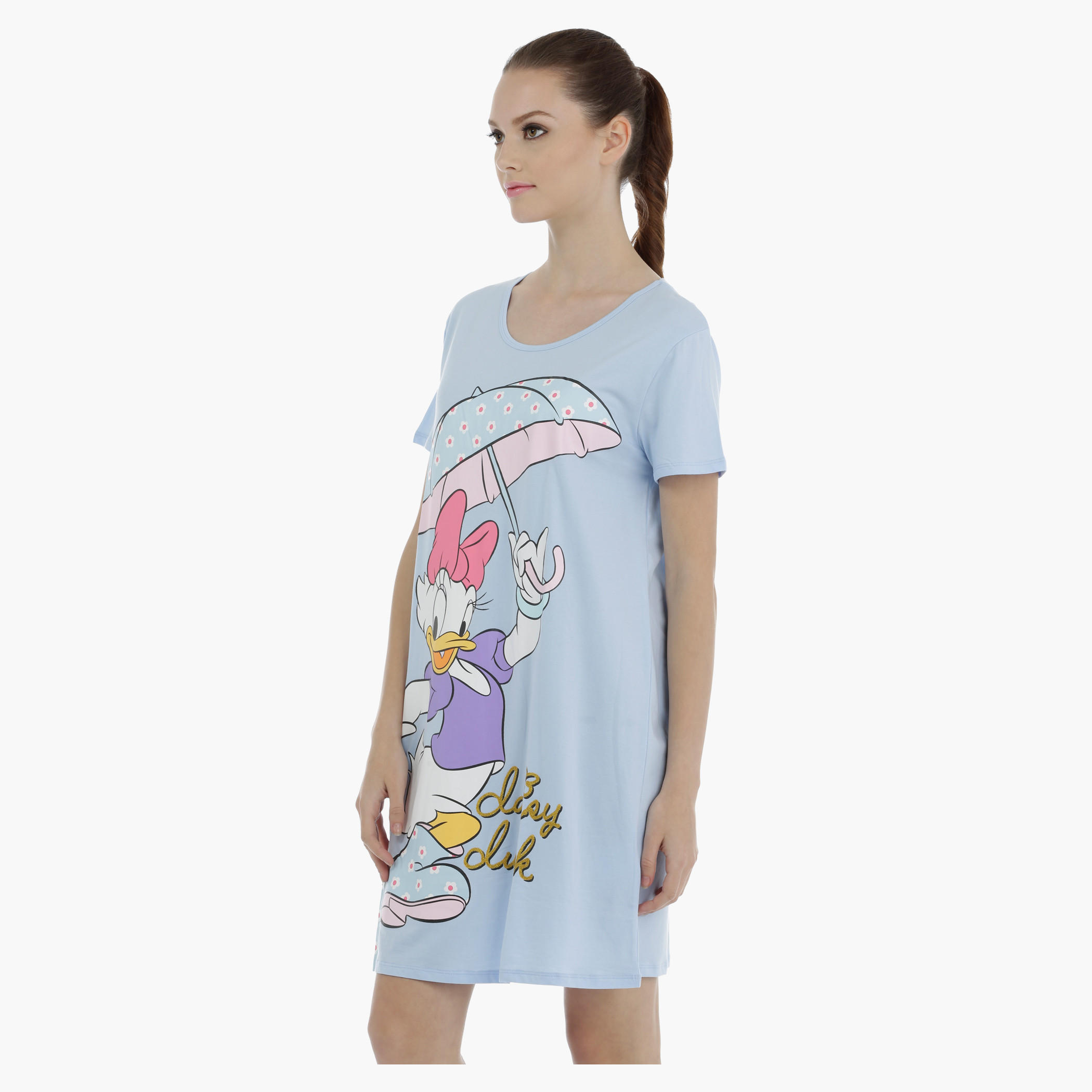 Daisy Duck Printed Sleep Dress-women-clothing-nightwear-nighties-image-3