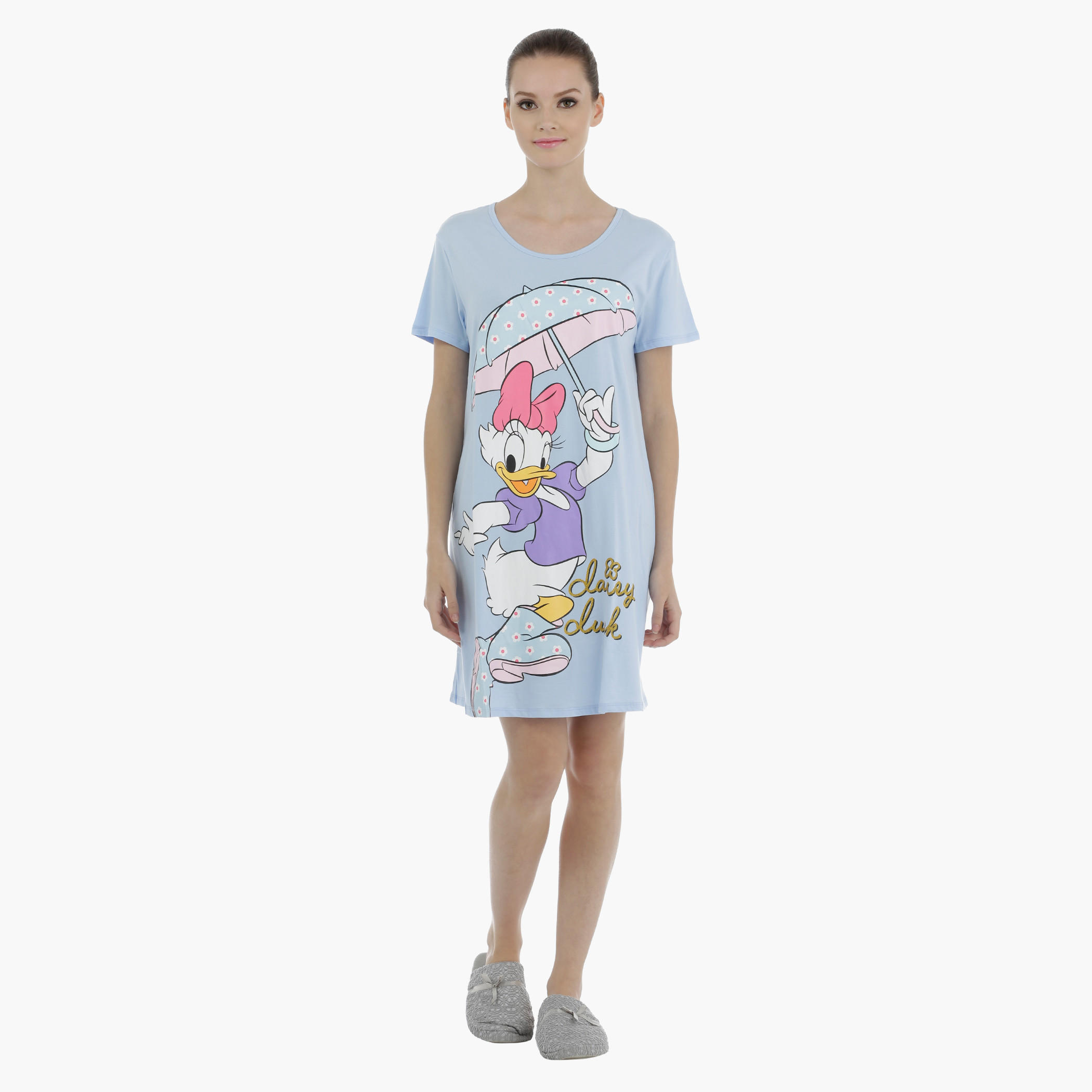 Daisy Duck Printed Sleep Dress-women-clothing-nightwear-nighties-image-1