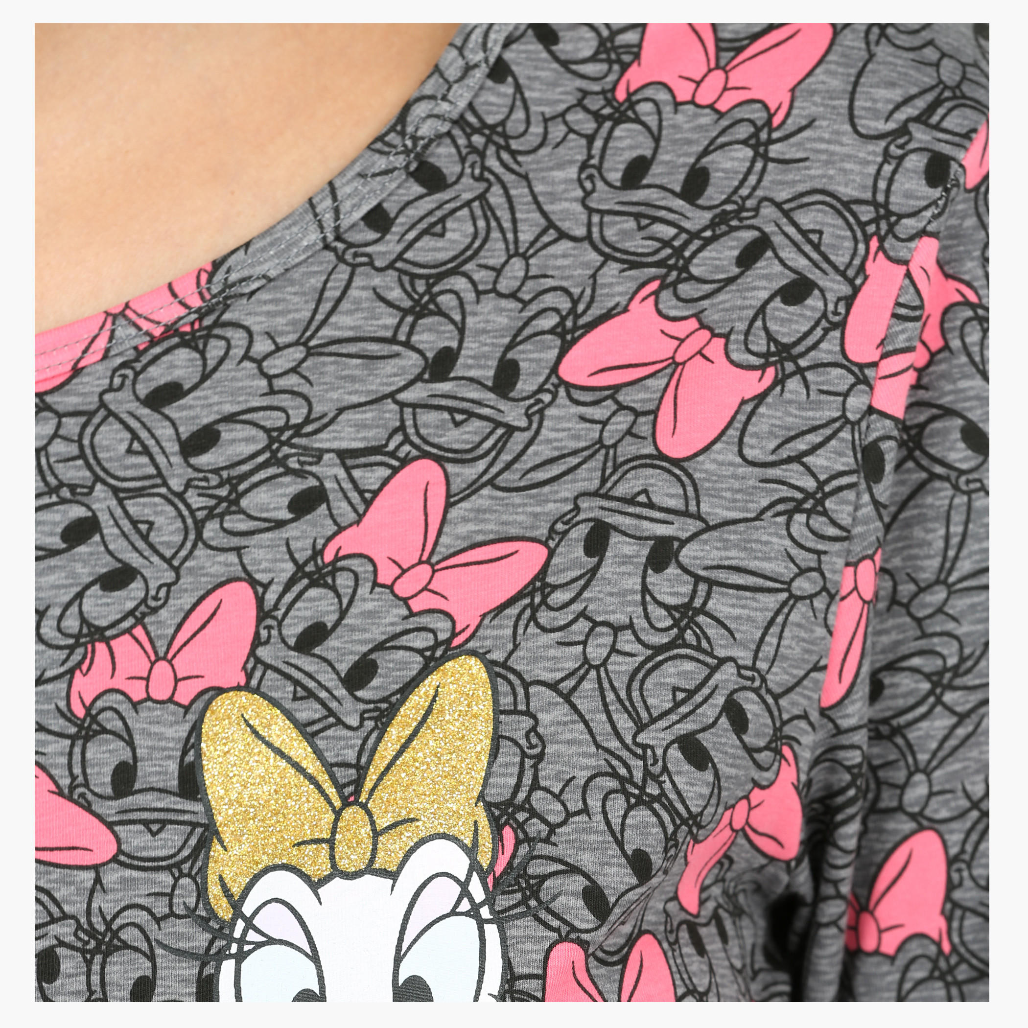 Minnie Mouse Printed Long Sleeves Romper-women-clothing-nightwear-nighties-image-4