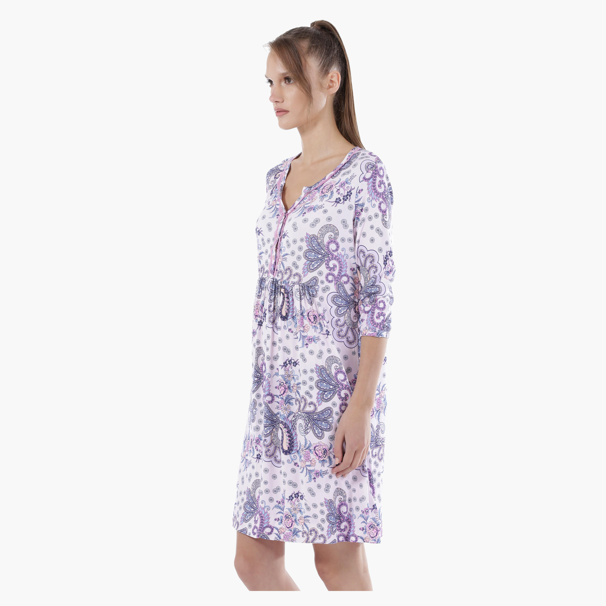 Knitted Short Dress-women-clothing-nightwear-nighties-image-3