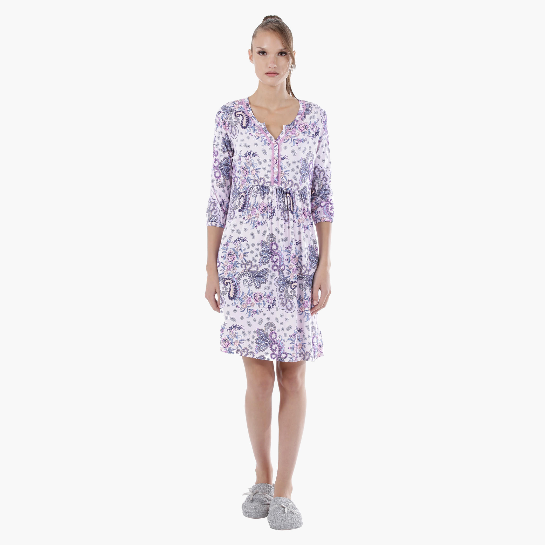 Knitted Short Dress-women-clothing-nightwear-nighties-image-1