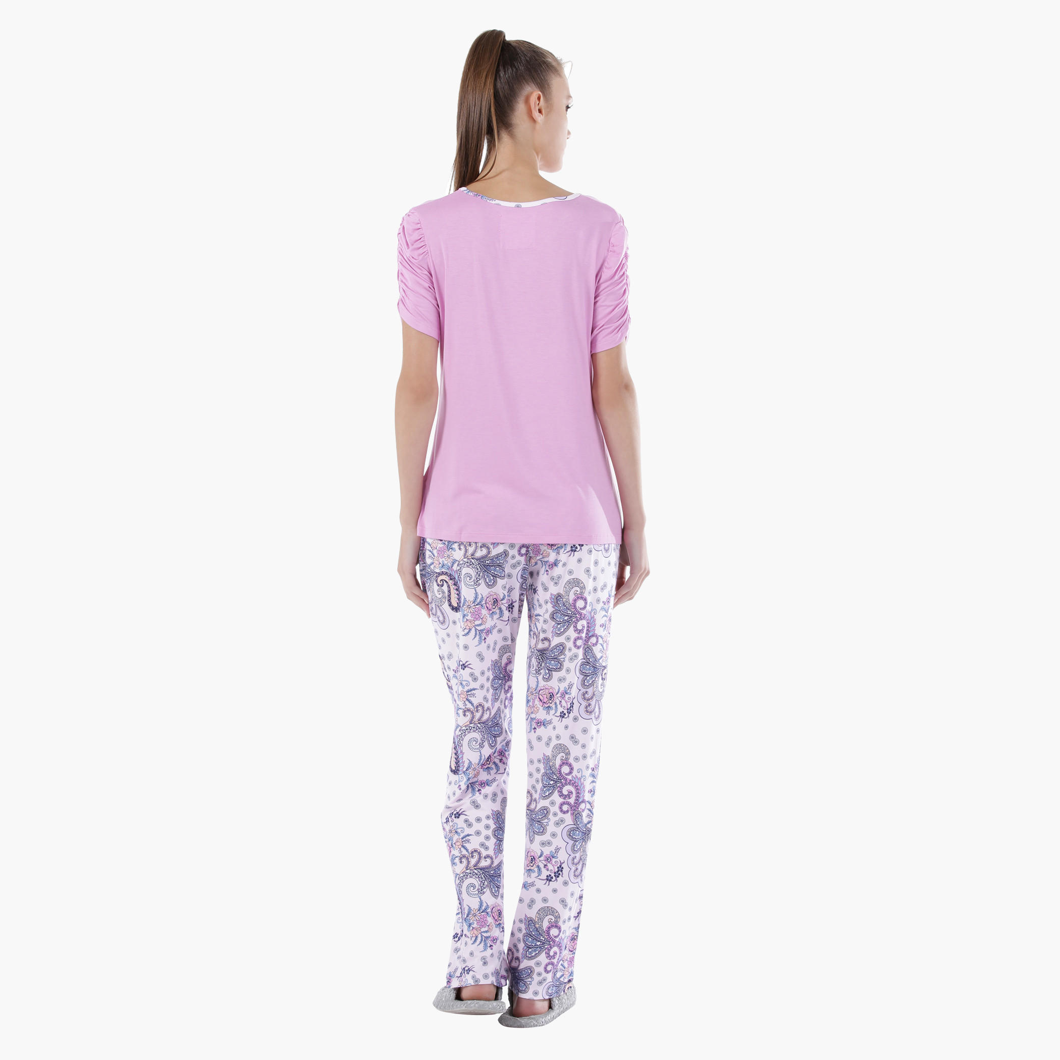 Printed Pajama Set-women-clothing-nightwear-pyjamas-longsets-image-2