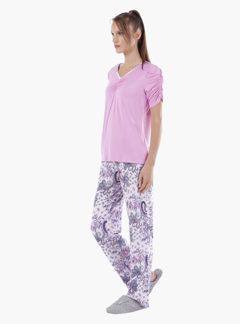 Printed Pajama Set-women-clothing-nightwear-pyjamas-longsets-image-3