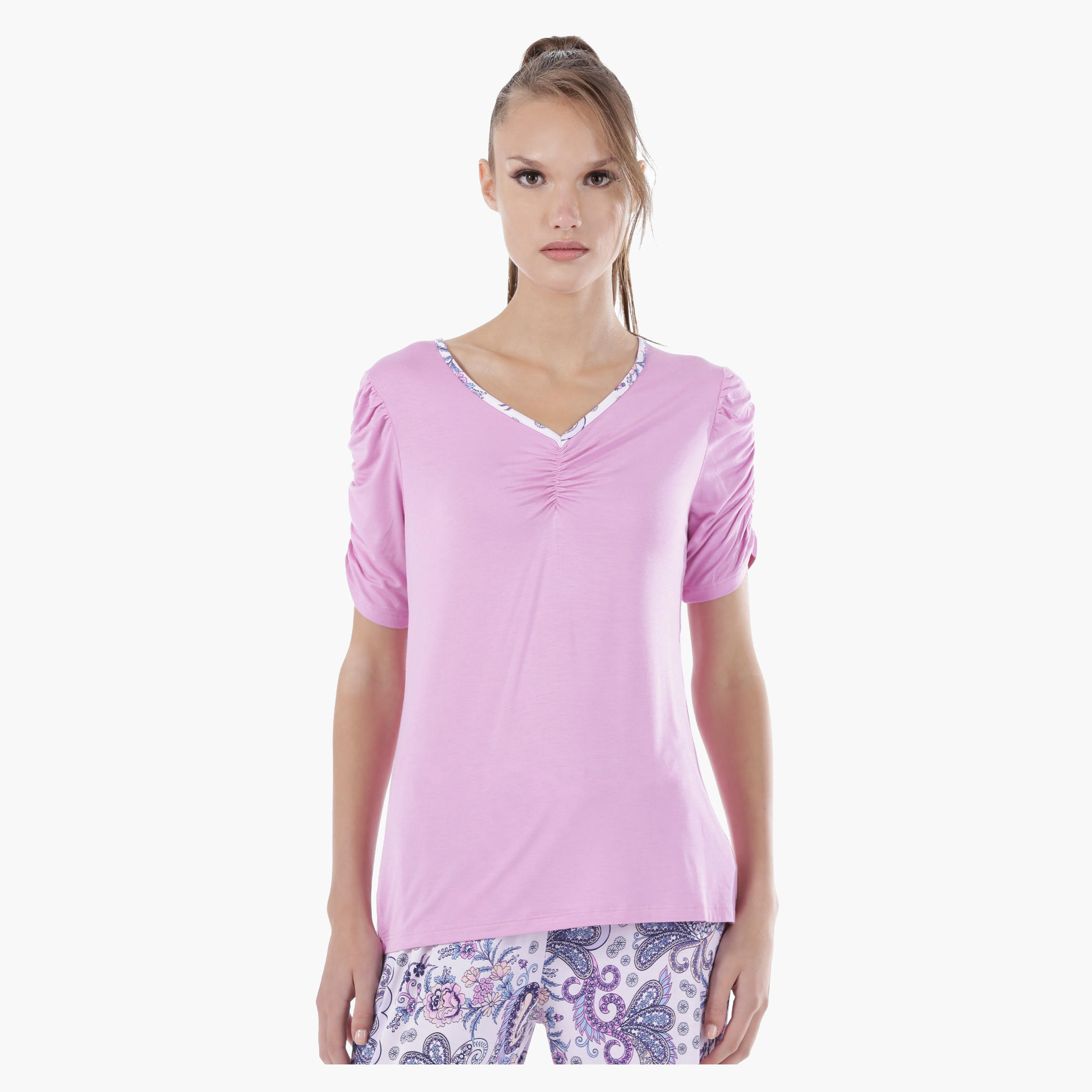 Printed Pajama Set-women-clothing-nightwear-pyjamas-longsets-image-4