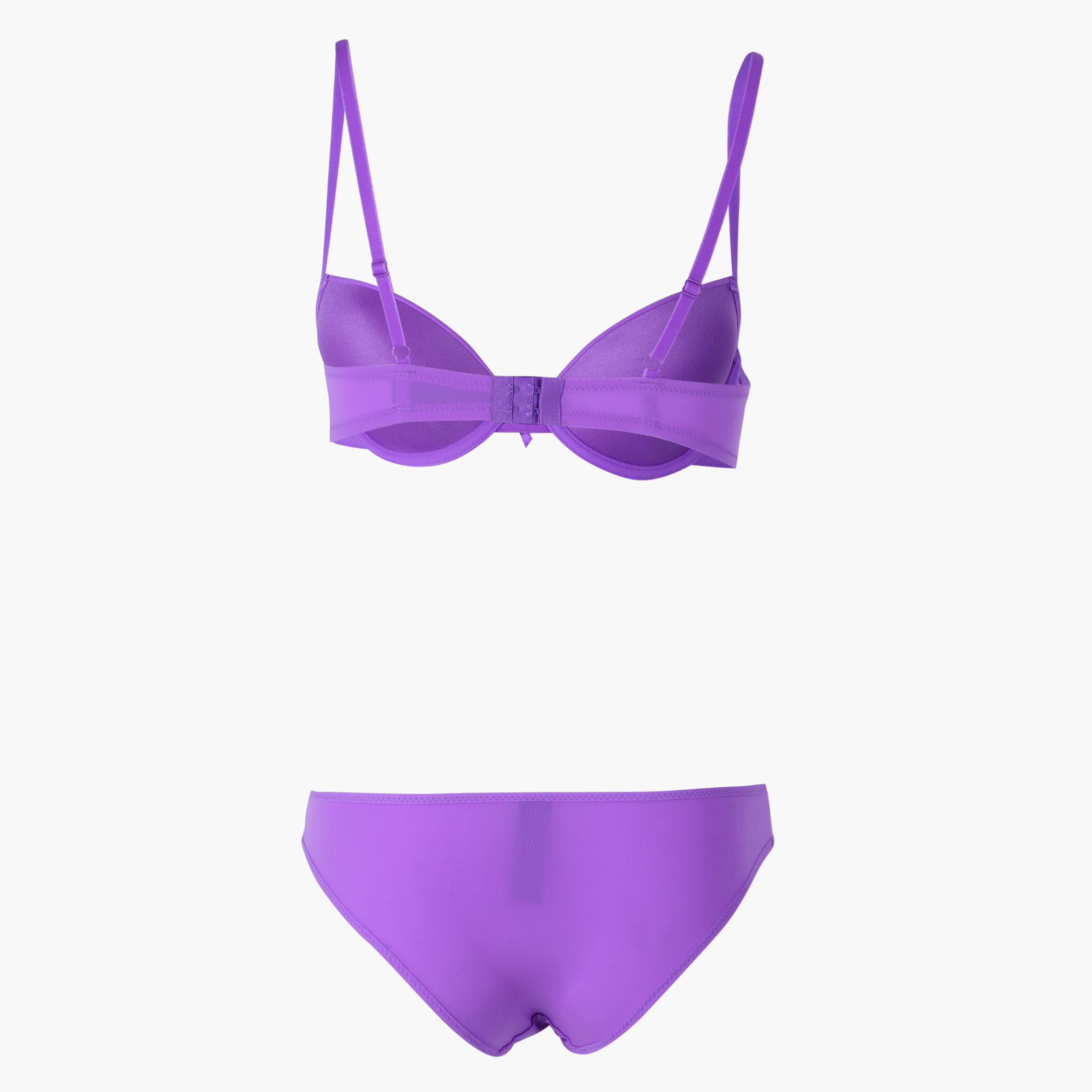 Demi Bra and Panty Set with Bow Applique-women-clothing-lingerie-lingeriesets-image-2