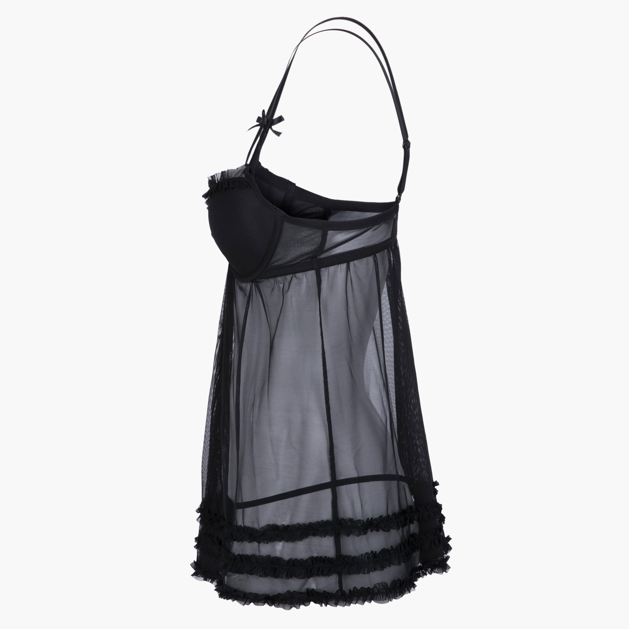 Solid Color Babydoll Set-women-clothing-lingerie-babydollsandbodysuits-image-3