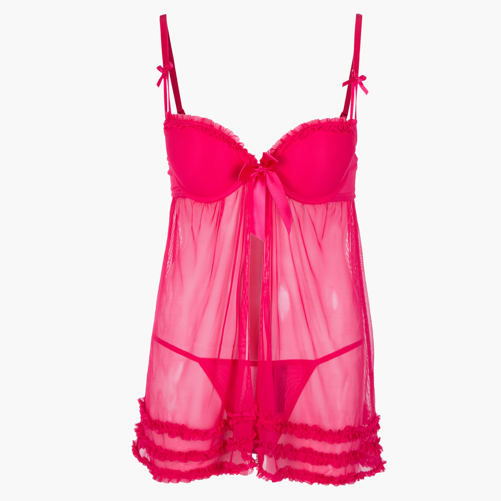 Solid Color Babydoll Set-women-clothing-lingerie-babydollsandbodysuits-image-6