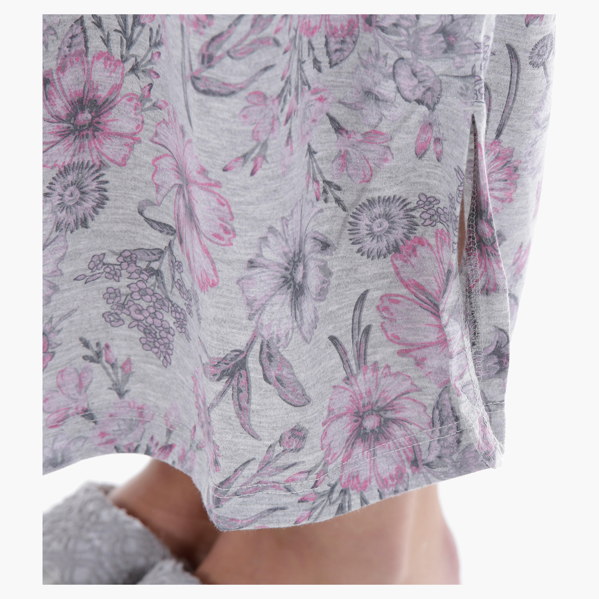 Printed Long Nightdress-women-clothing-nightwear-nighties-image-1
