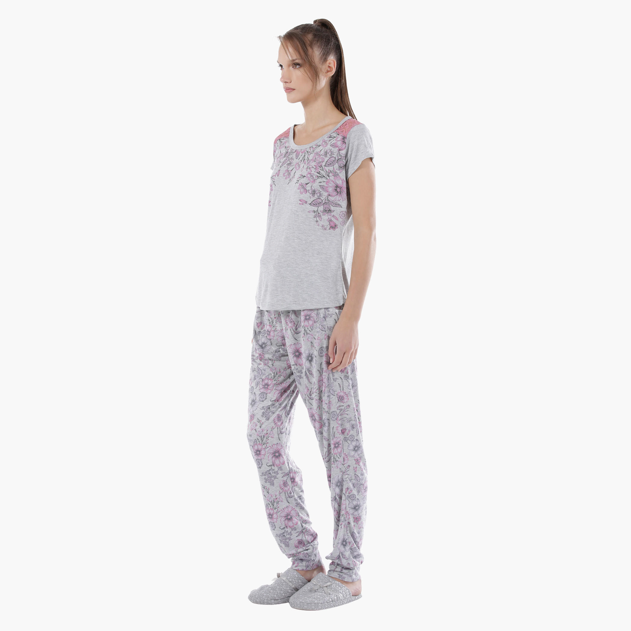 طقم بيجاما محبوك-women-clothing-nightwear-pyjamas-longsets-image-3