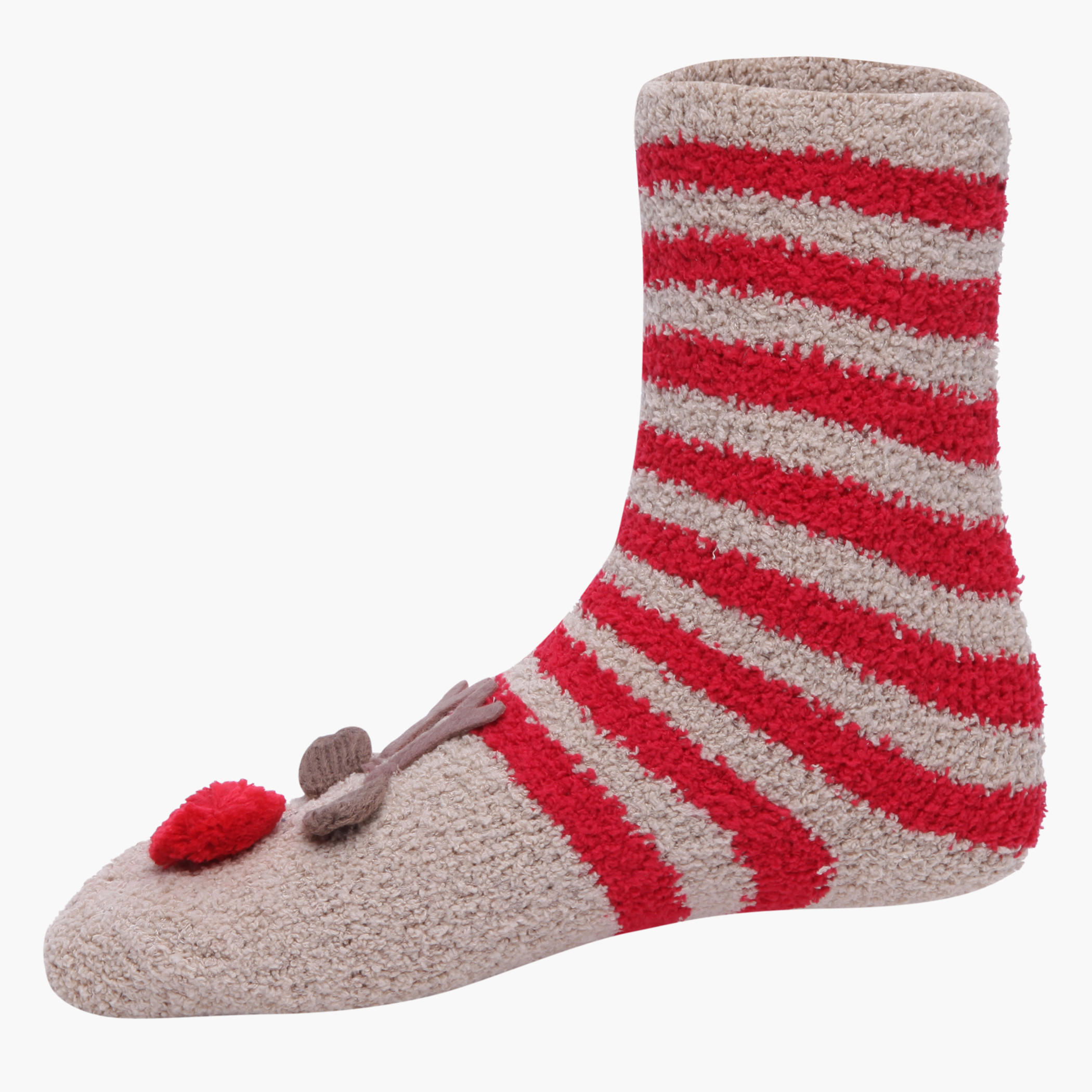 Striped Socks with Contrast Accents-women-socksandstockings-image-1
