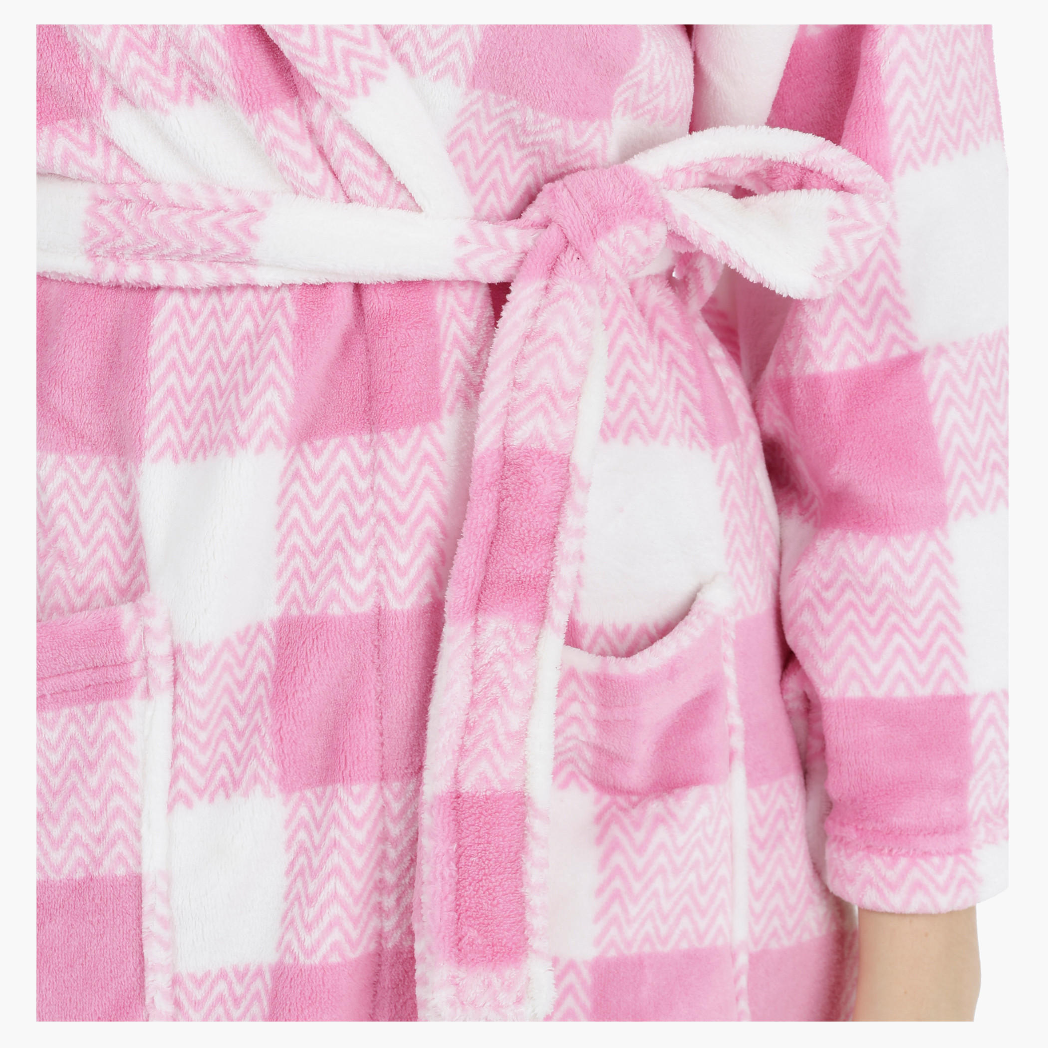 Chequered Hooded Robe-women-clothing-nightwear-robes-image-4
