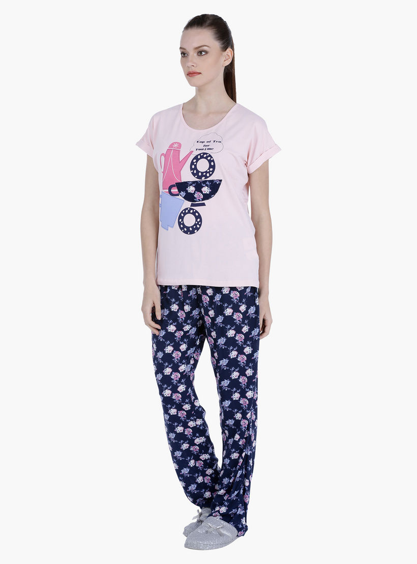 Printed Pajama Set-women-clothing-nightwear-pyjamas-longsets-image-3
