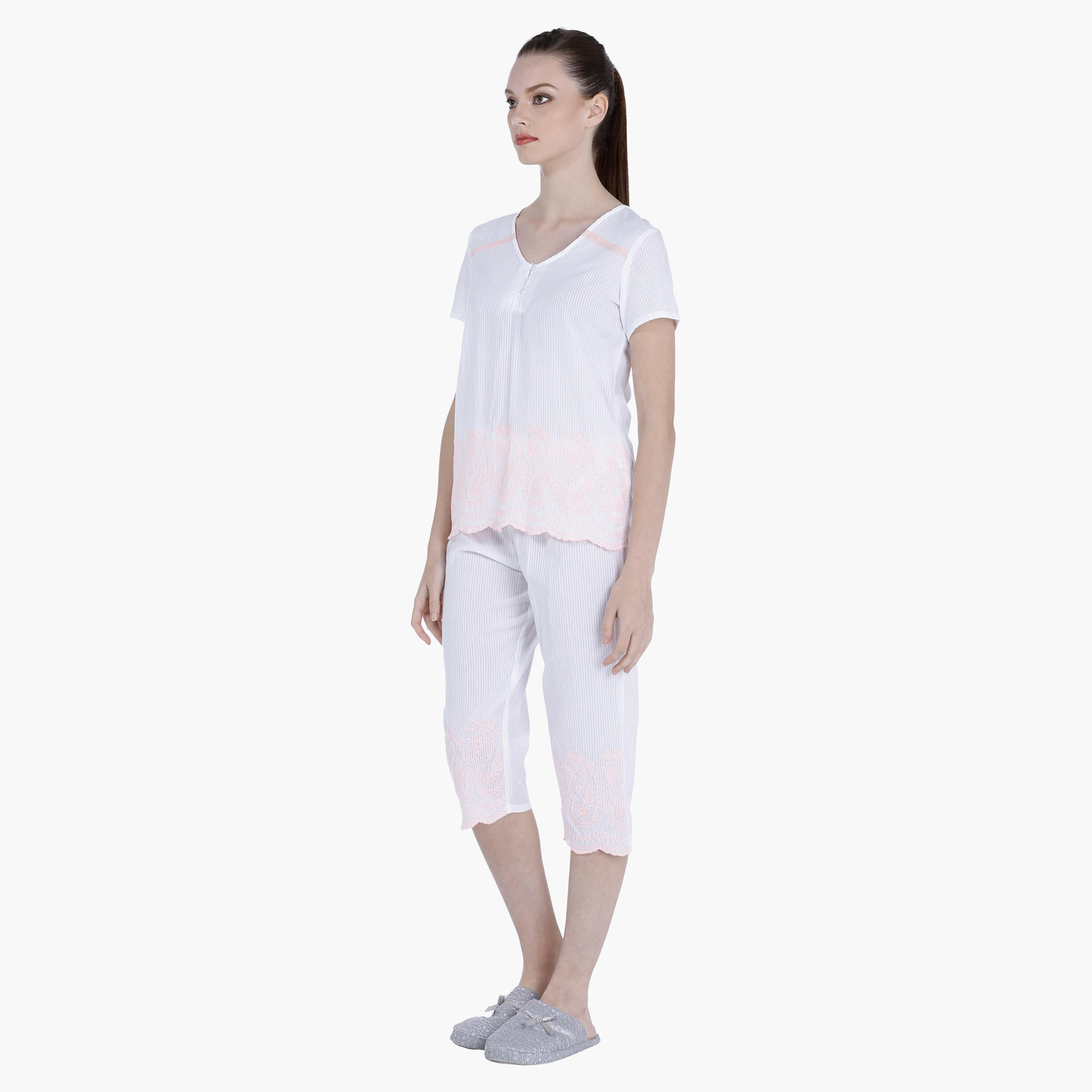 Embroidered Cotton Capri Set-women-clothing-nightwear-pyjamas-longsets-image-3