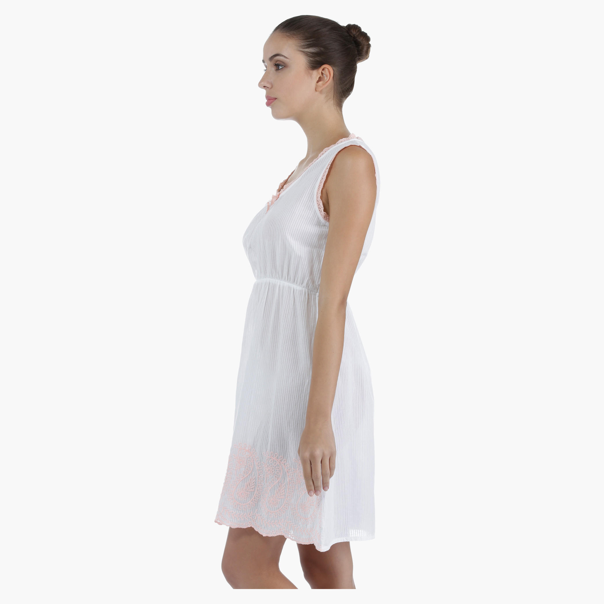 Short Cotton Nightdress-women-clothing-nightwear-nighties-image-3