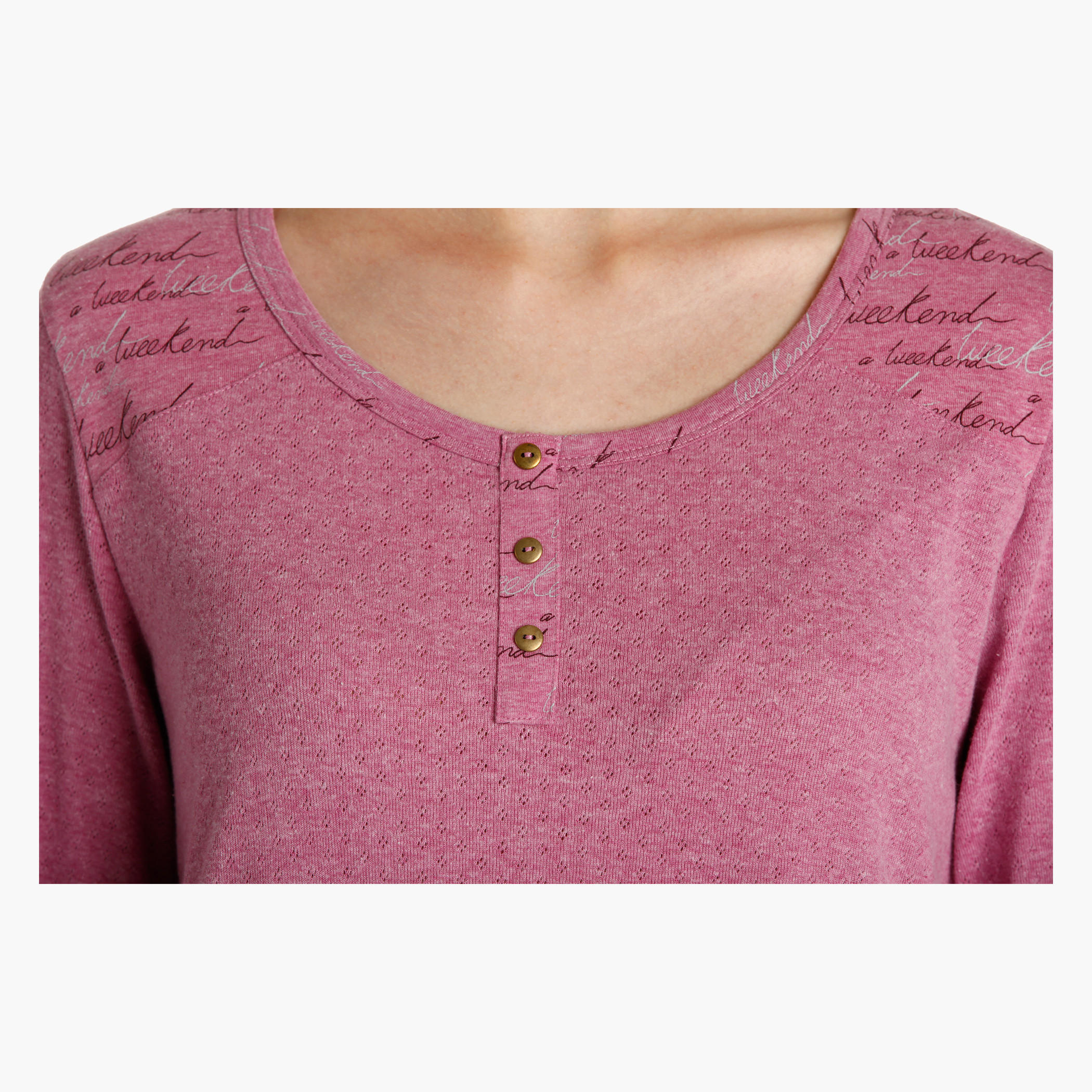 Textured Nightdress with Long Sleeves-women-clothing-nightwear-nighties-image-4