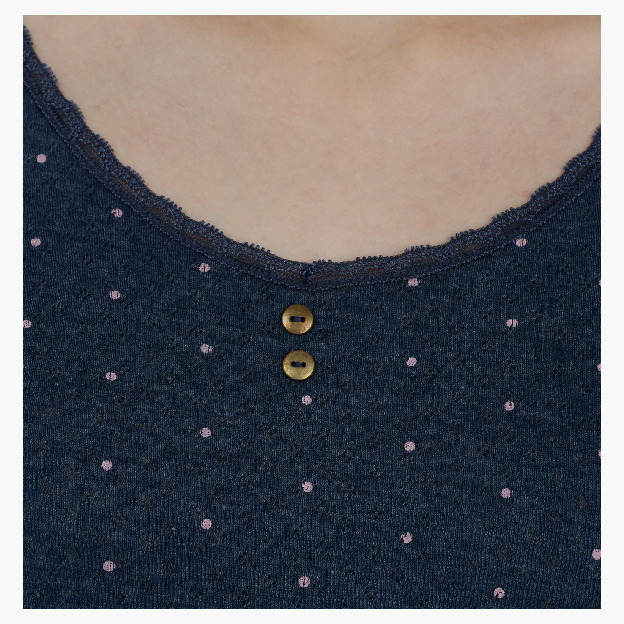 Polka Dot Sleep Dress with Long Sleeves-women-clothing-nightwear-nighties-image-4