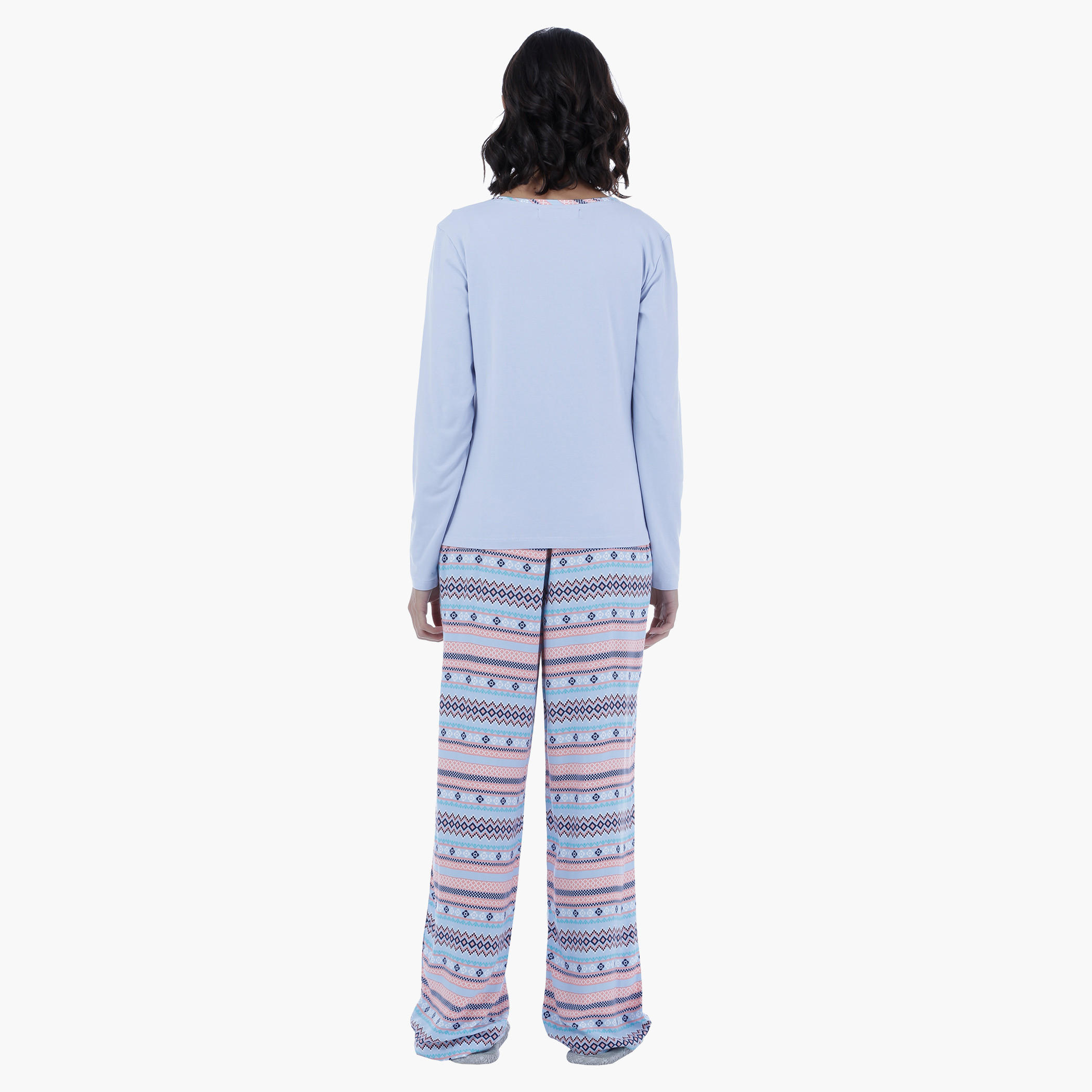 طقم بيجاما بطبعات-women-clothing-nightwear-pyjamas-longsets-image-4