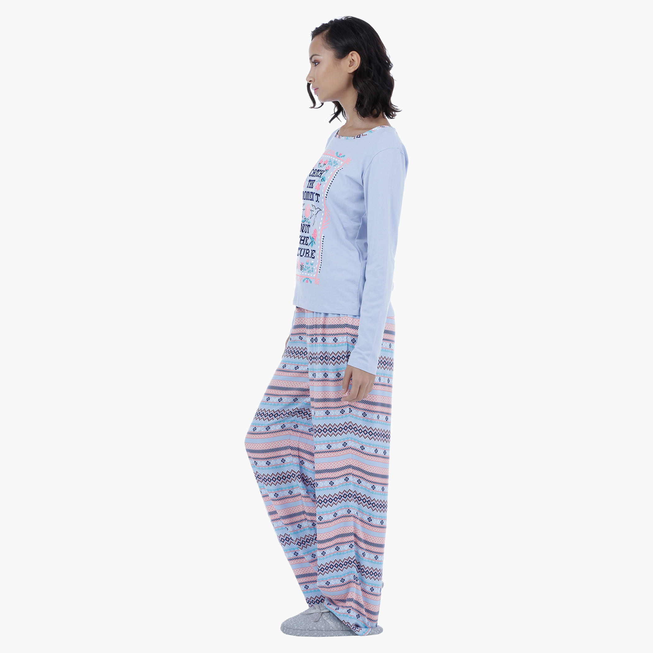 طقم بيجاما بطبعات-women-clothing-nightwear-pyjamas-longsets-image-3