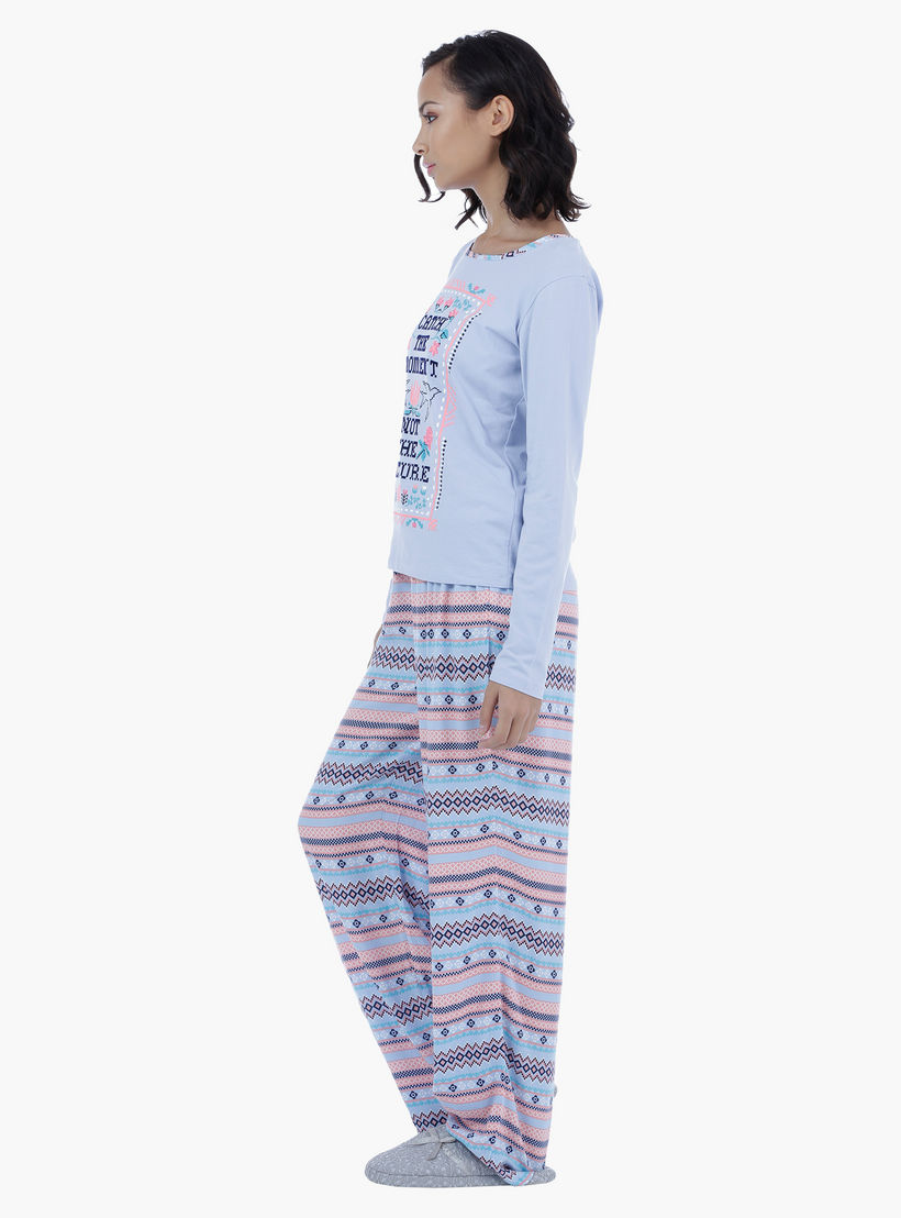 طقم بيجاما بطبعات-women-clothing-nightwear-pyjamas-longsets-image-3
