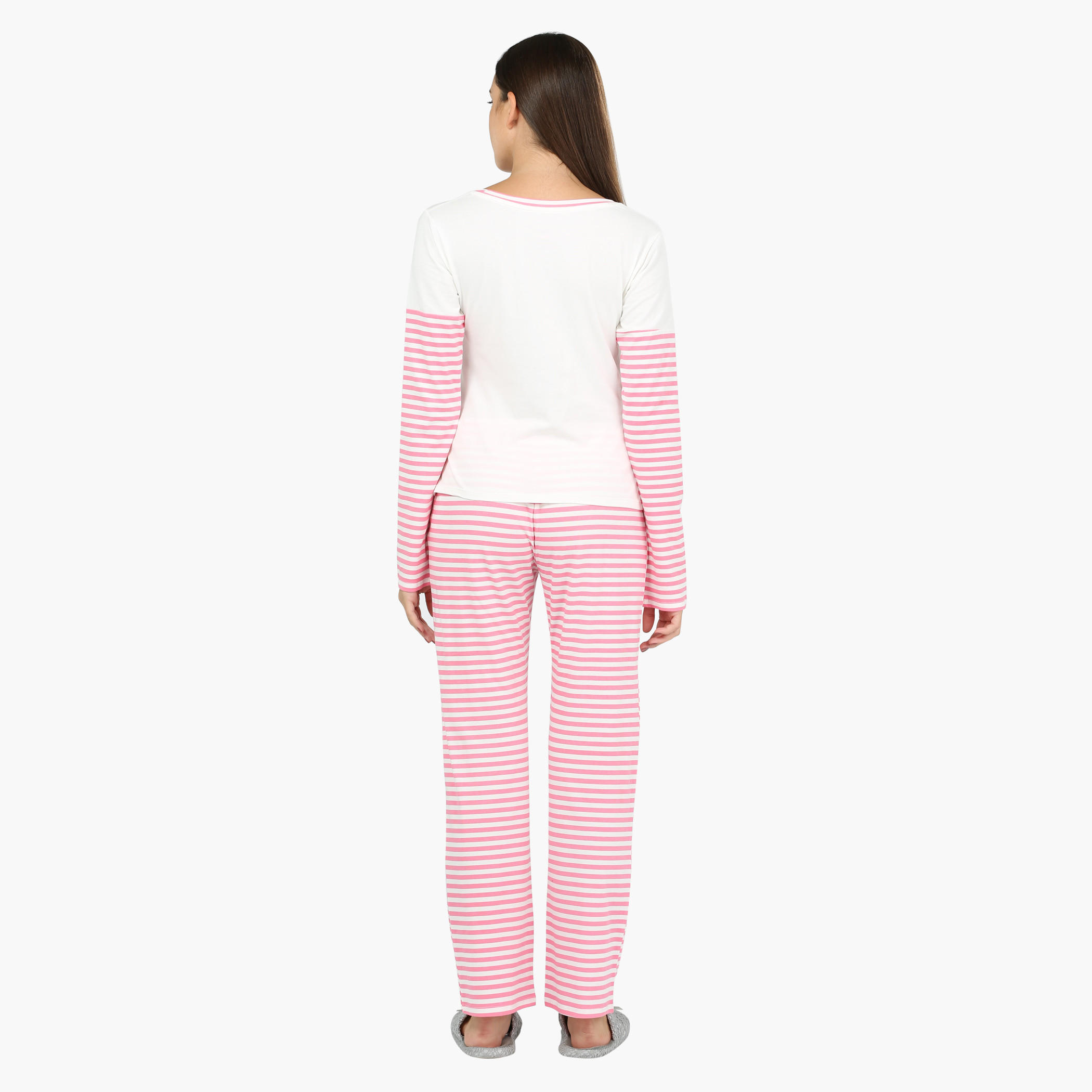 طقم بيجاما مقلّم بأكمام طويلة-women-clothing-nightwear-pyjamas-longsets-image-2