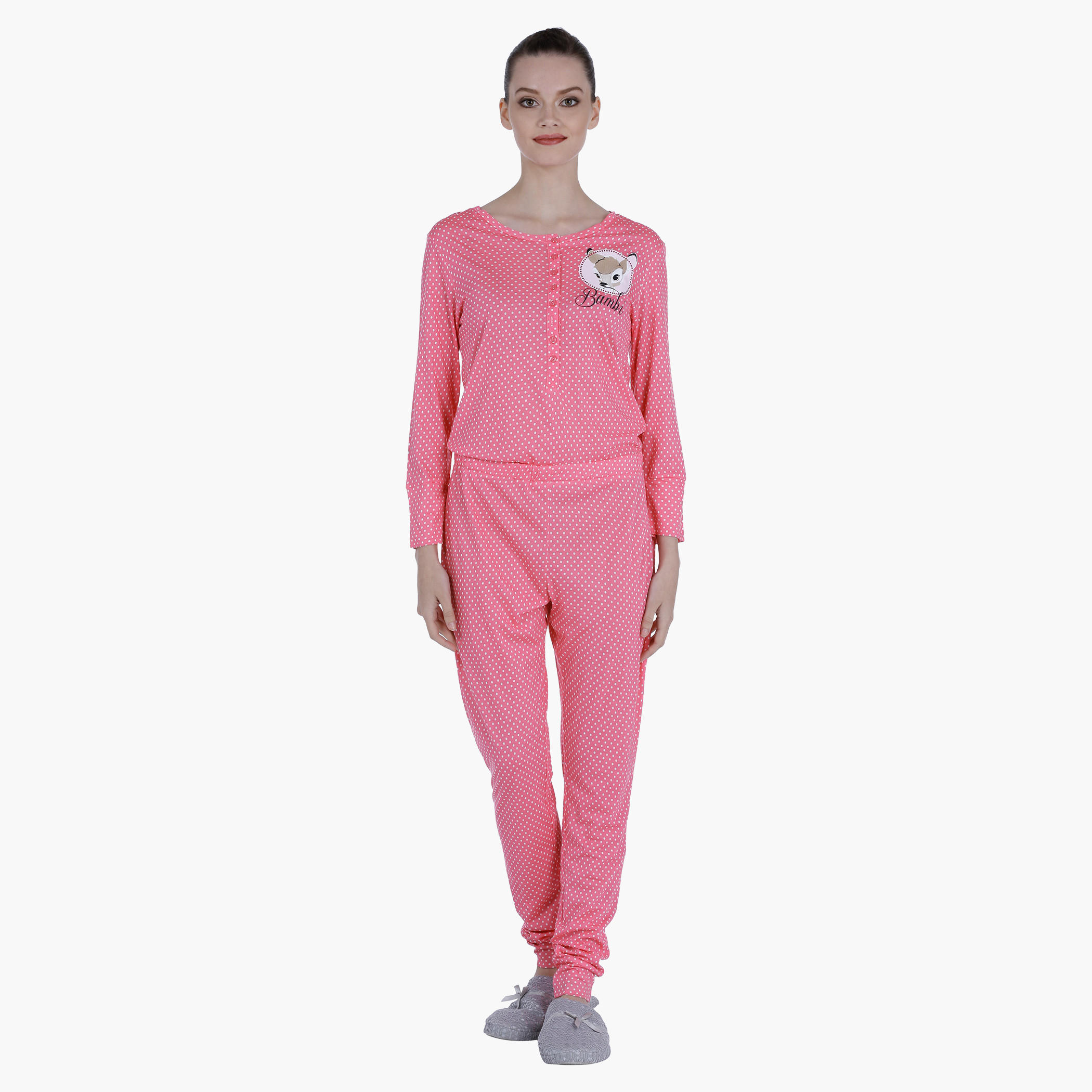 Polka Dot Printed Jumpsuit-women-clothing-jumpsuits-image-1