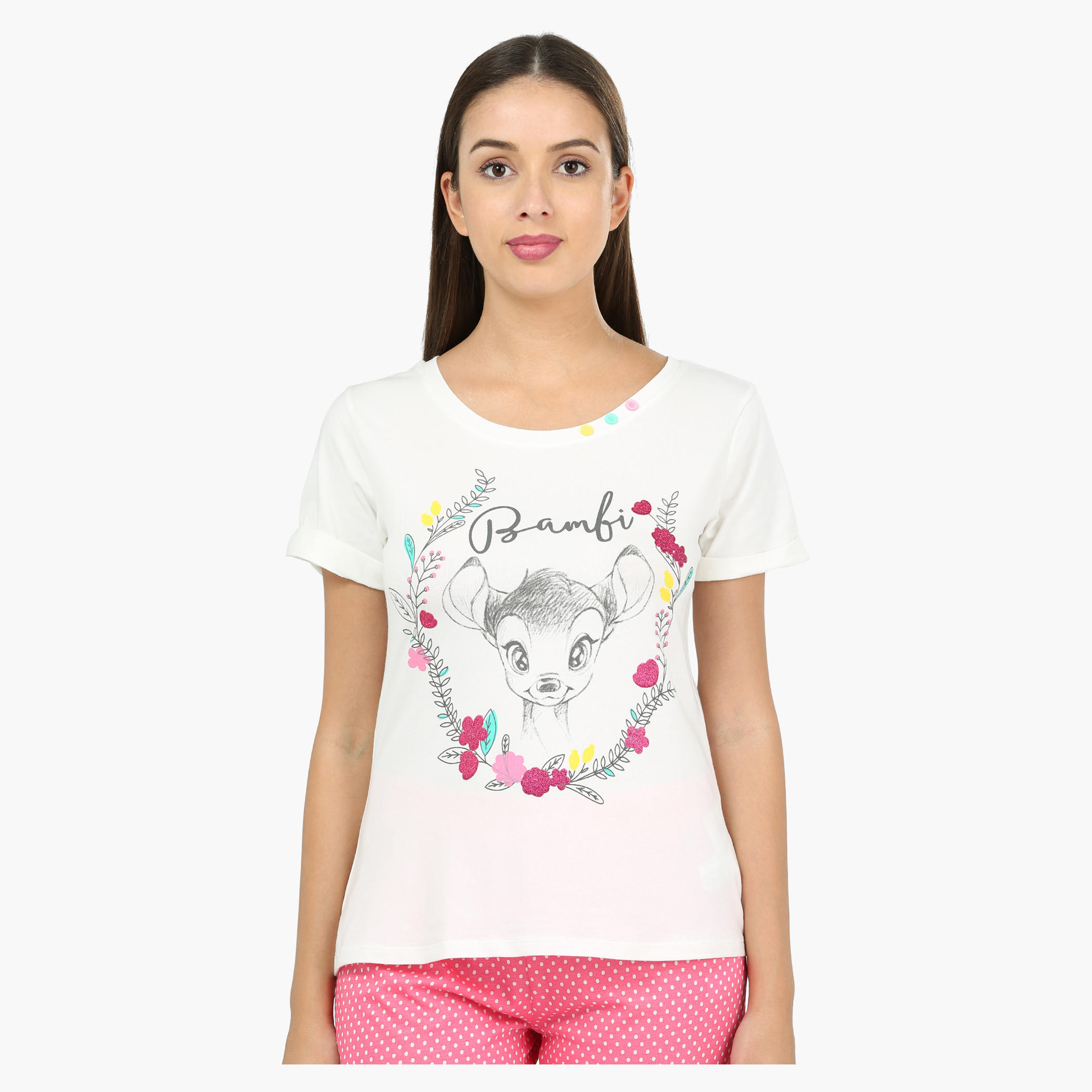طقم بيجاما بأكمام قصيرة وطبعات-women-clothing-nightwear-pyjamas-longsets-image-4