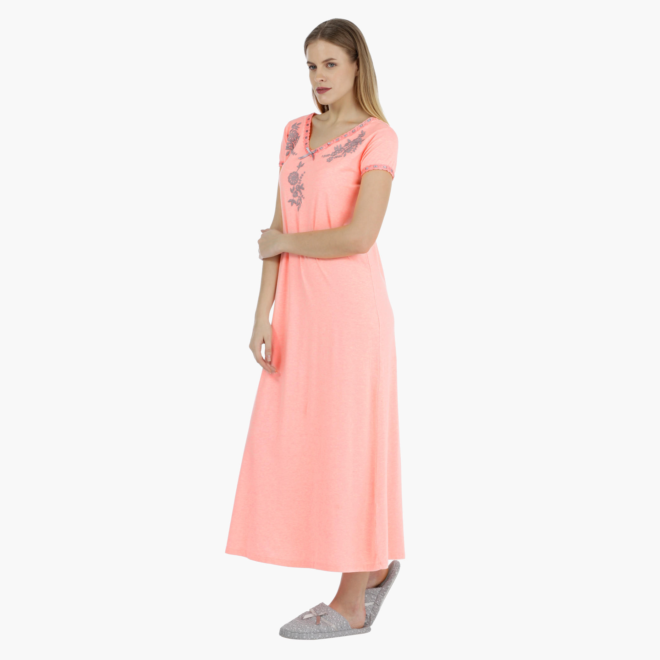 Long Dress with Floral Embroidery-women-clothing-nightwear-nighties-image-3