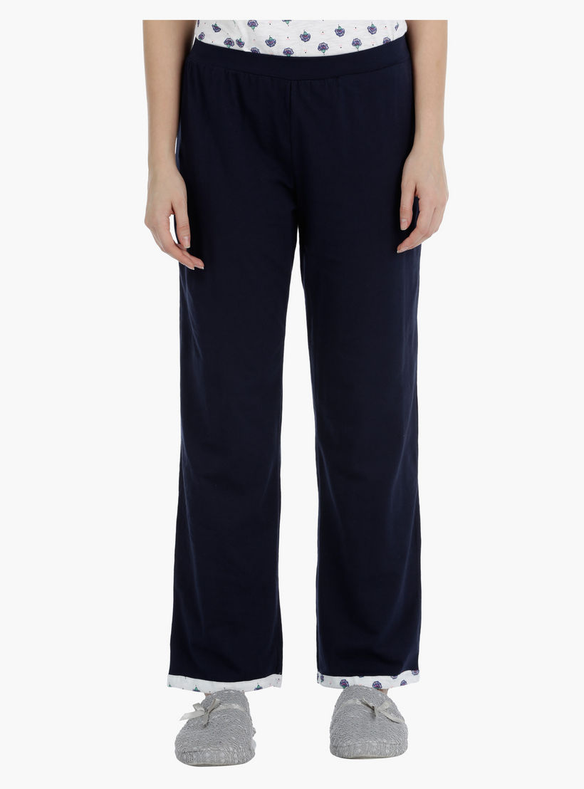 Printed Top and Solid Full-length Bottom Pajama Set-women-clothing-nightwear-pyjamas-longsets-image-5
