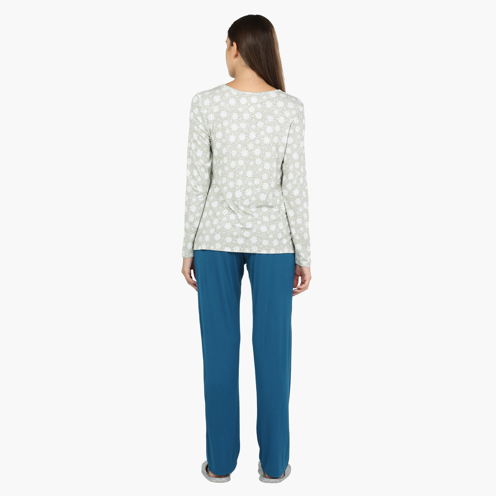 طقم بنطال بيجاما وبلوزة بأكمام طويلة وطبعات-women-clothing-nightwear-pyjamas-longsets-image-2