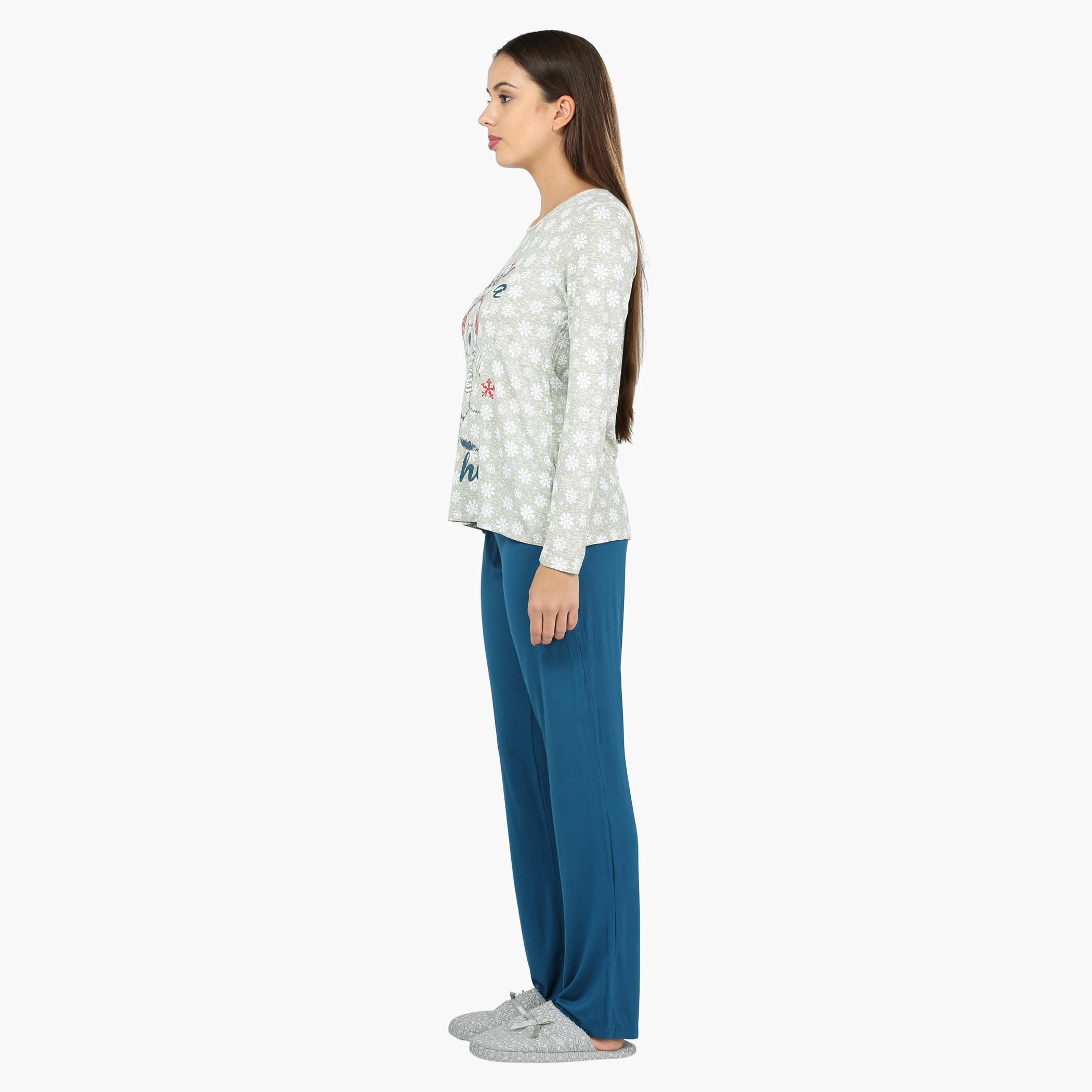 Long Sleeves Pajama Set with Printed Top-women-clothing-nightwear-pyjamas-longsets-image-3