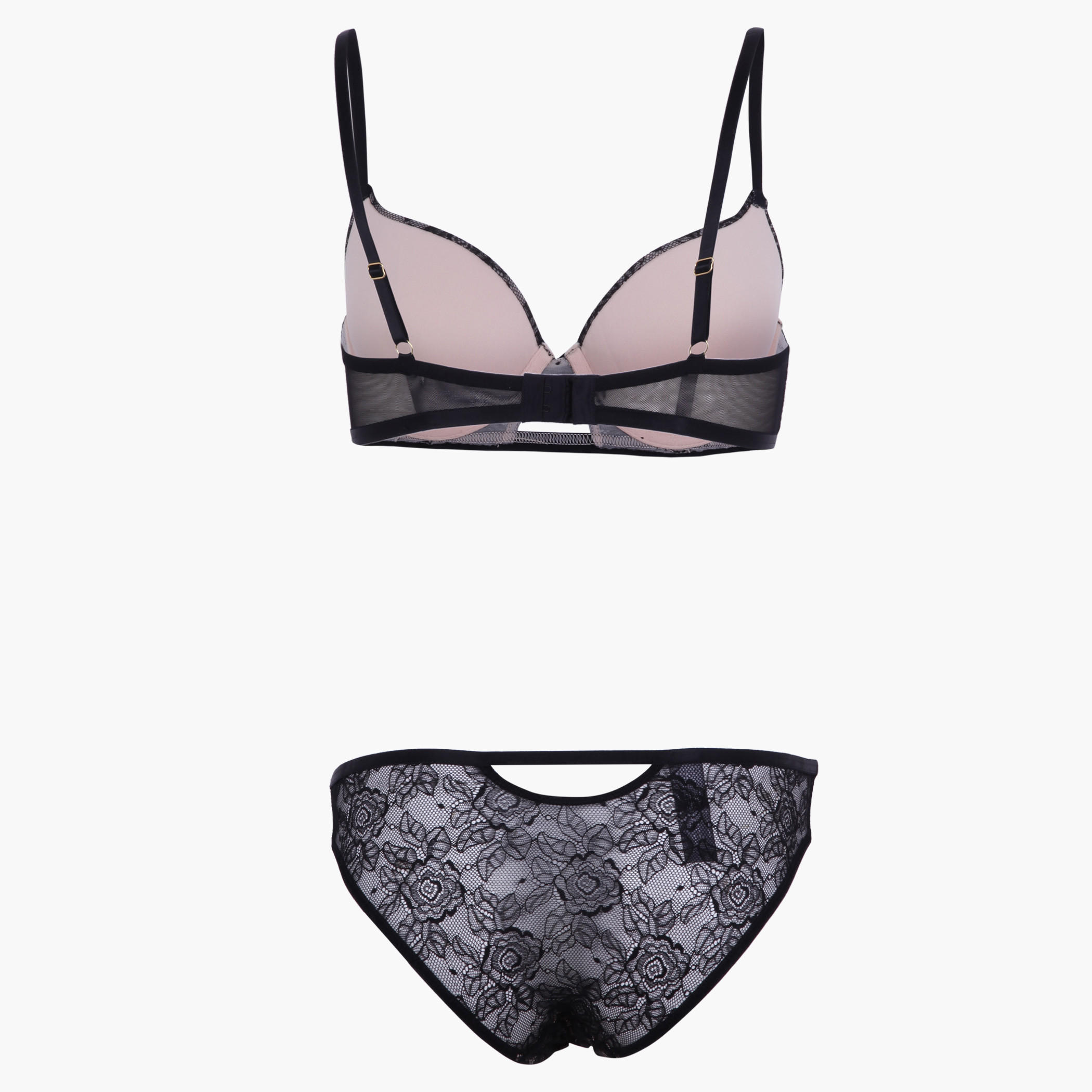 Lace Demi Bra and Underwear Set-women-clothing-lingerie-lingeriesets-image-2