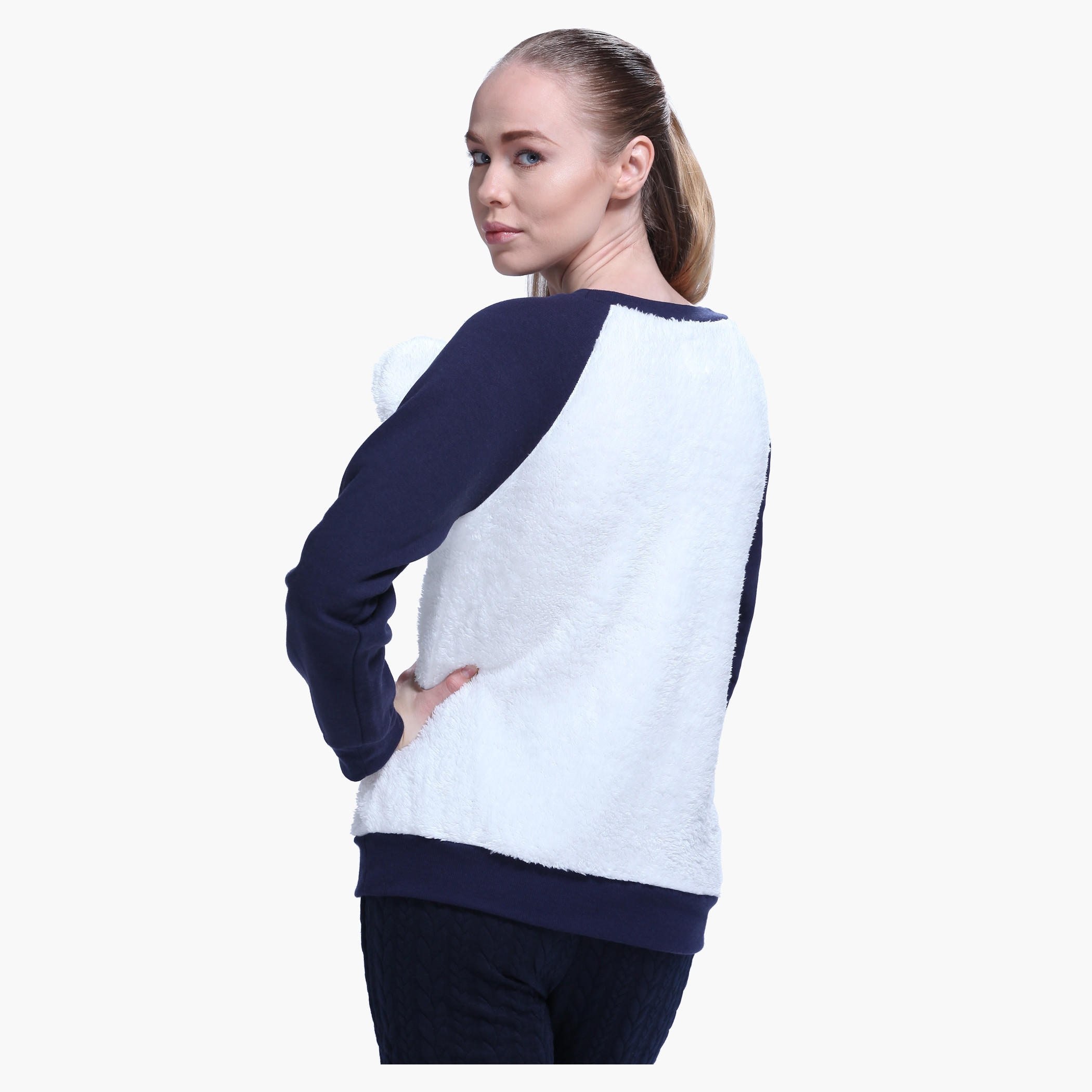 Embroidered Long Sleeves Sweatshirt-women-clothing-nightwear-pyjamas-tops-image-2