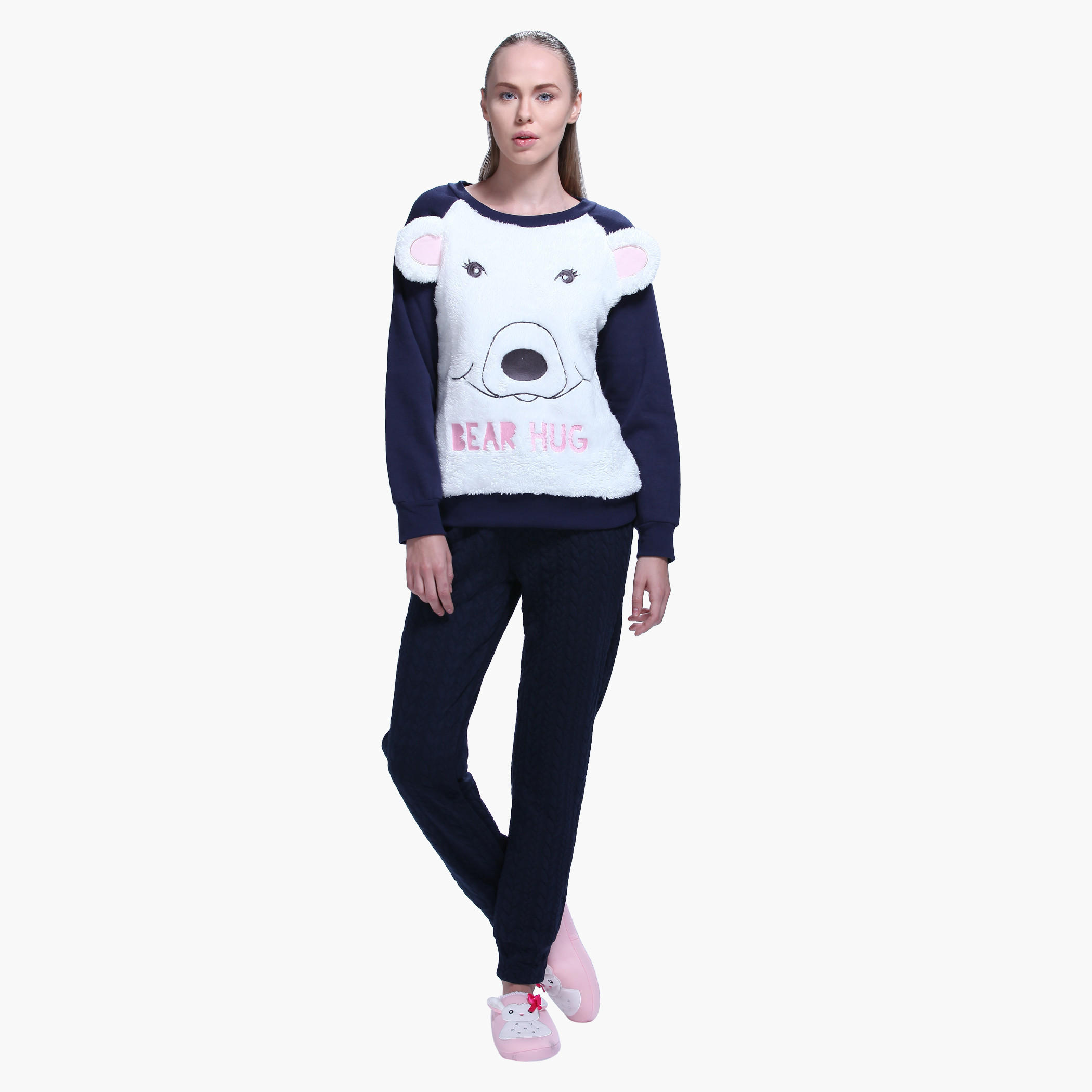 Embroidered Long Sleeves Sweatshirt-women-clothing-nightwear-pyjamas-tops-image-5