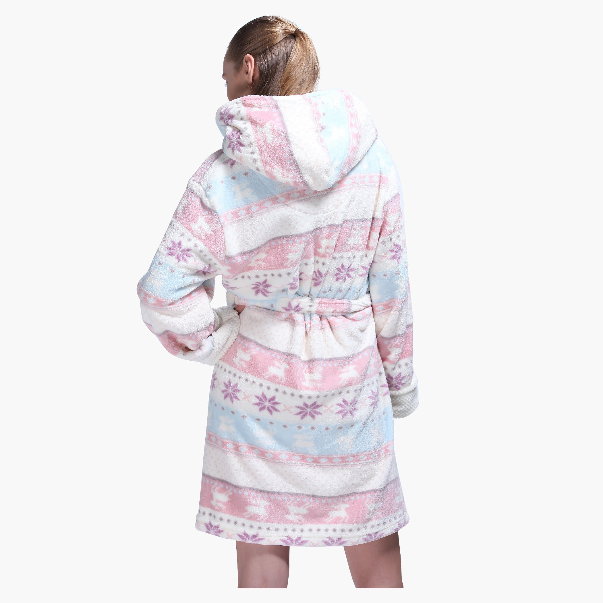 Long Sleeves Robe with Front Tie Ups-women-clothing-nightwear-robes-image-2