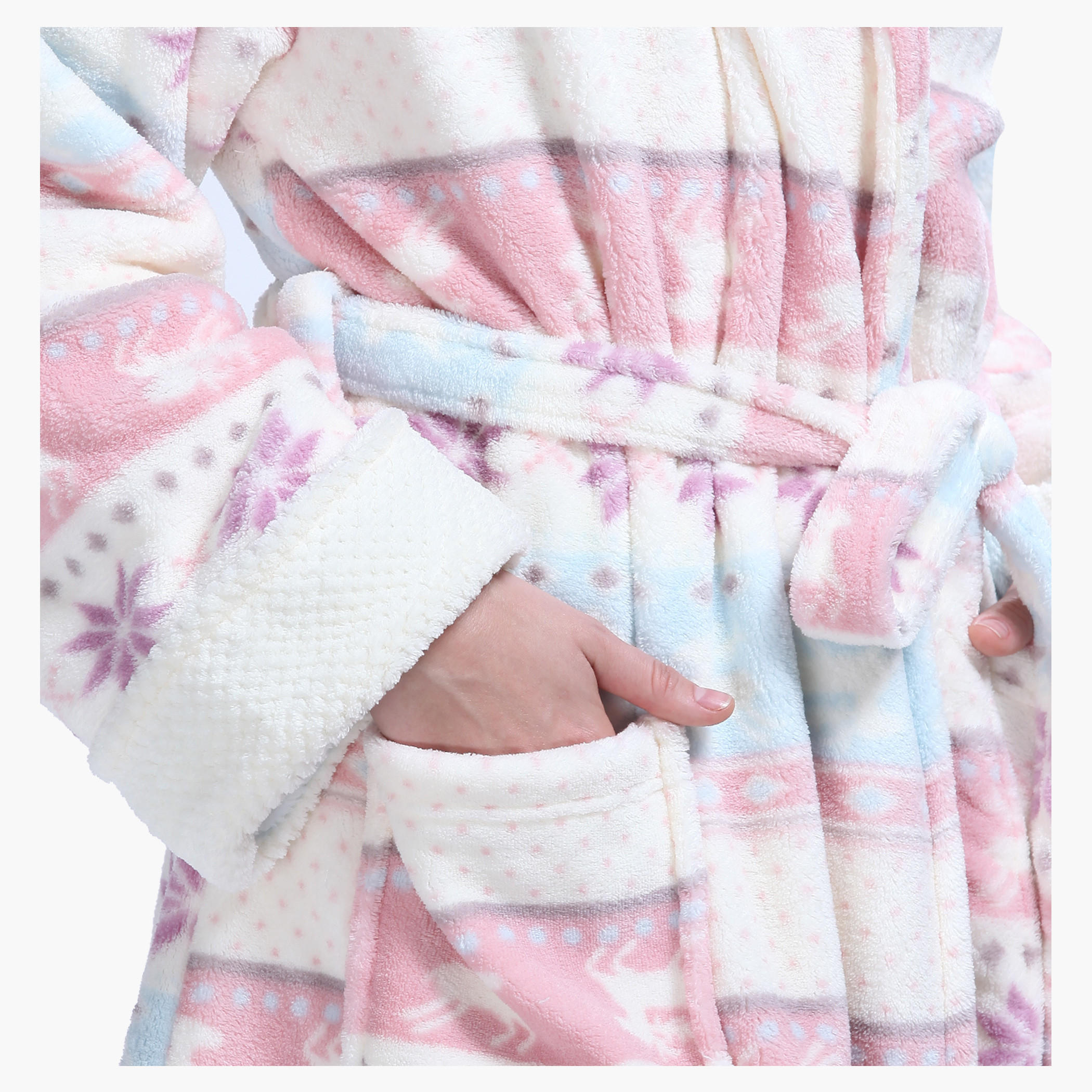 Long Sleeves Robe with Front Tie Ups-women-clothing-nightwear-robes-image-4