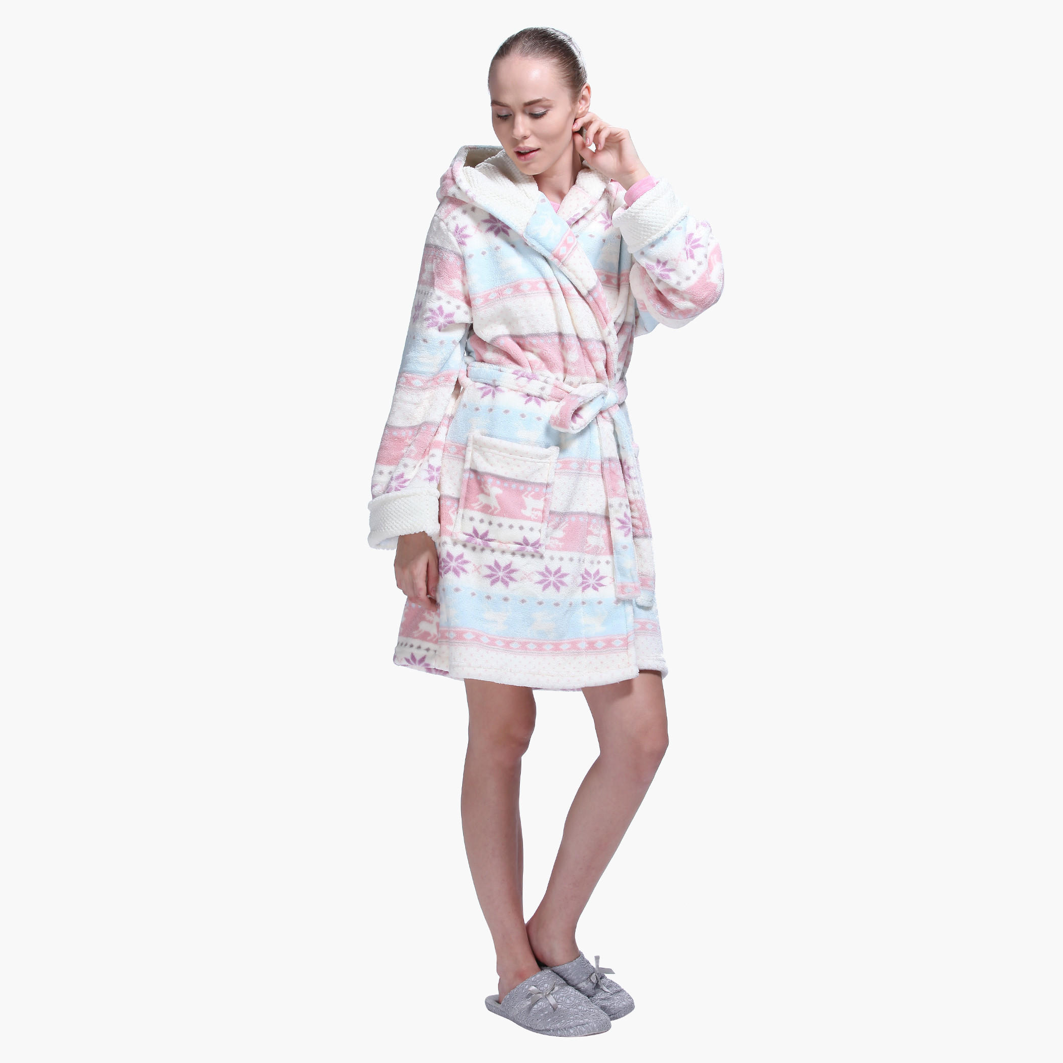 Long Sleeves Robe with Front Tie Ups-women-clothing-nightwear-robes-image-5