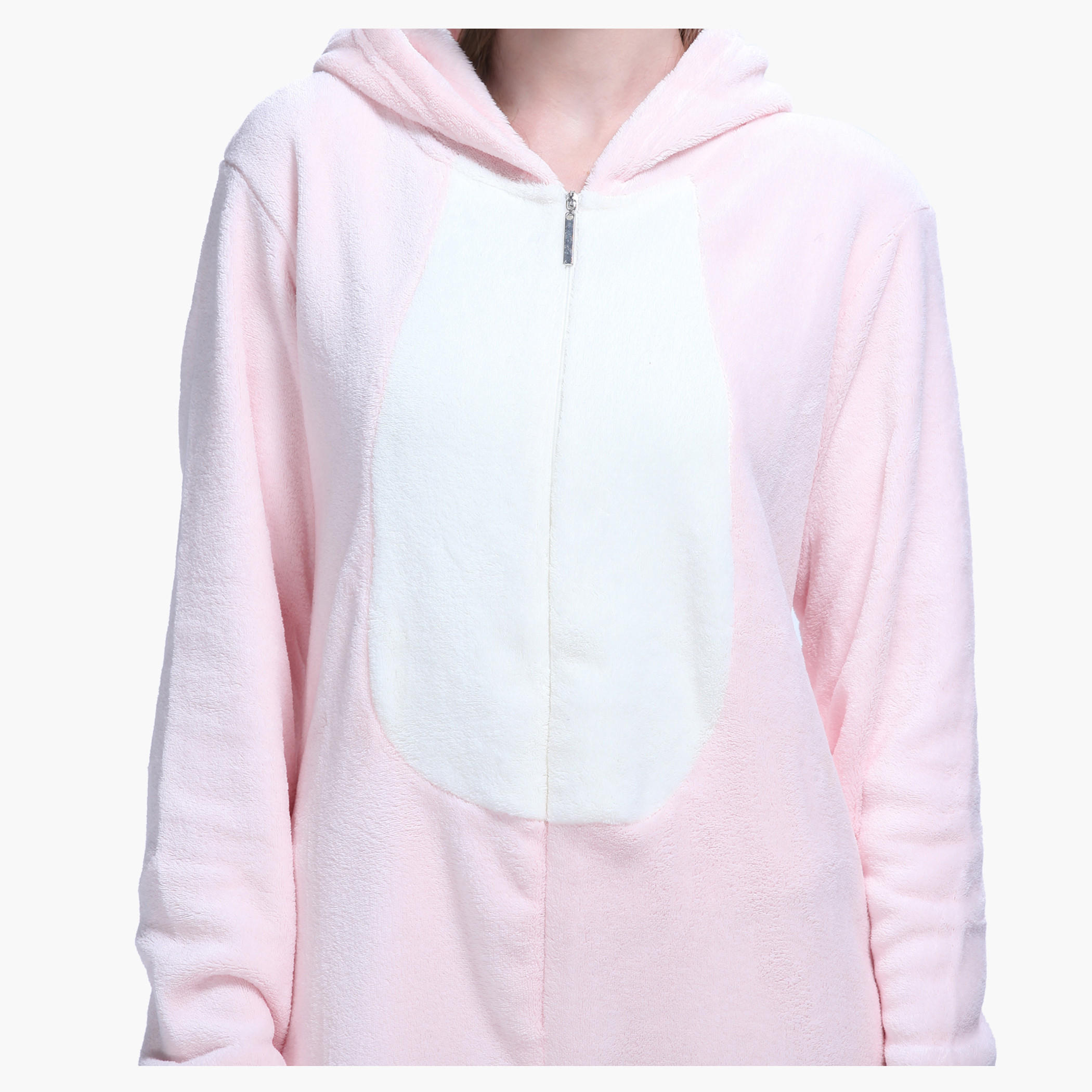 Long Sleeves Hooded Jumpsuit with Zippered Front-women-clothing-nightwear-nighties-image-4