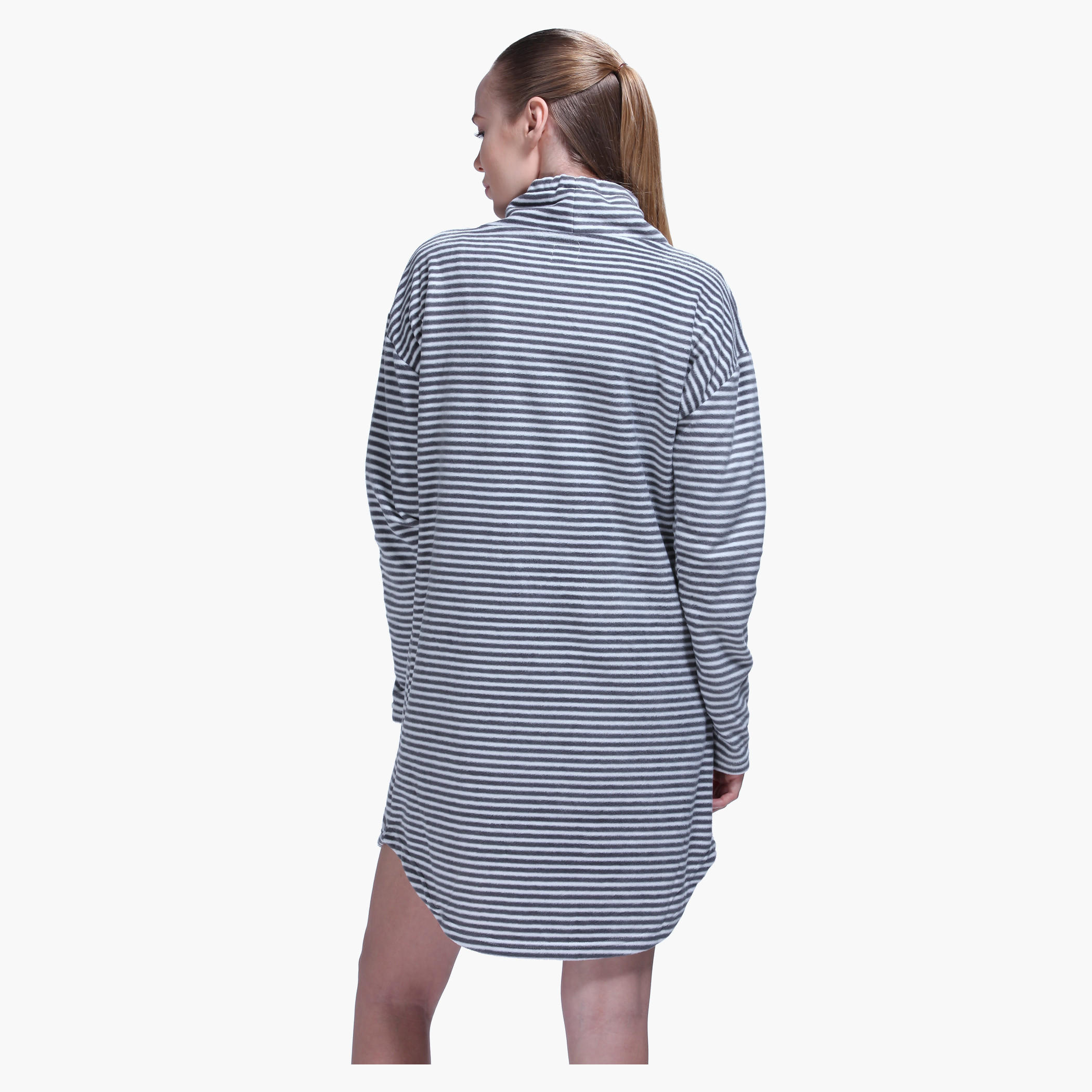 Printed High Neck Long Sleeves Dress-women-clothing-nightwear-nighties-image-2