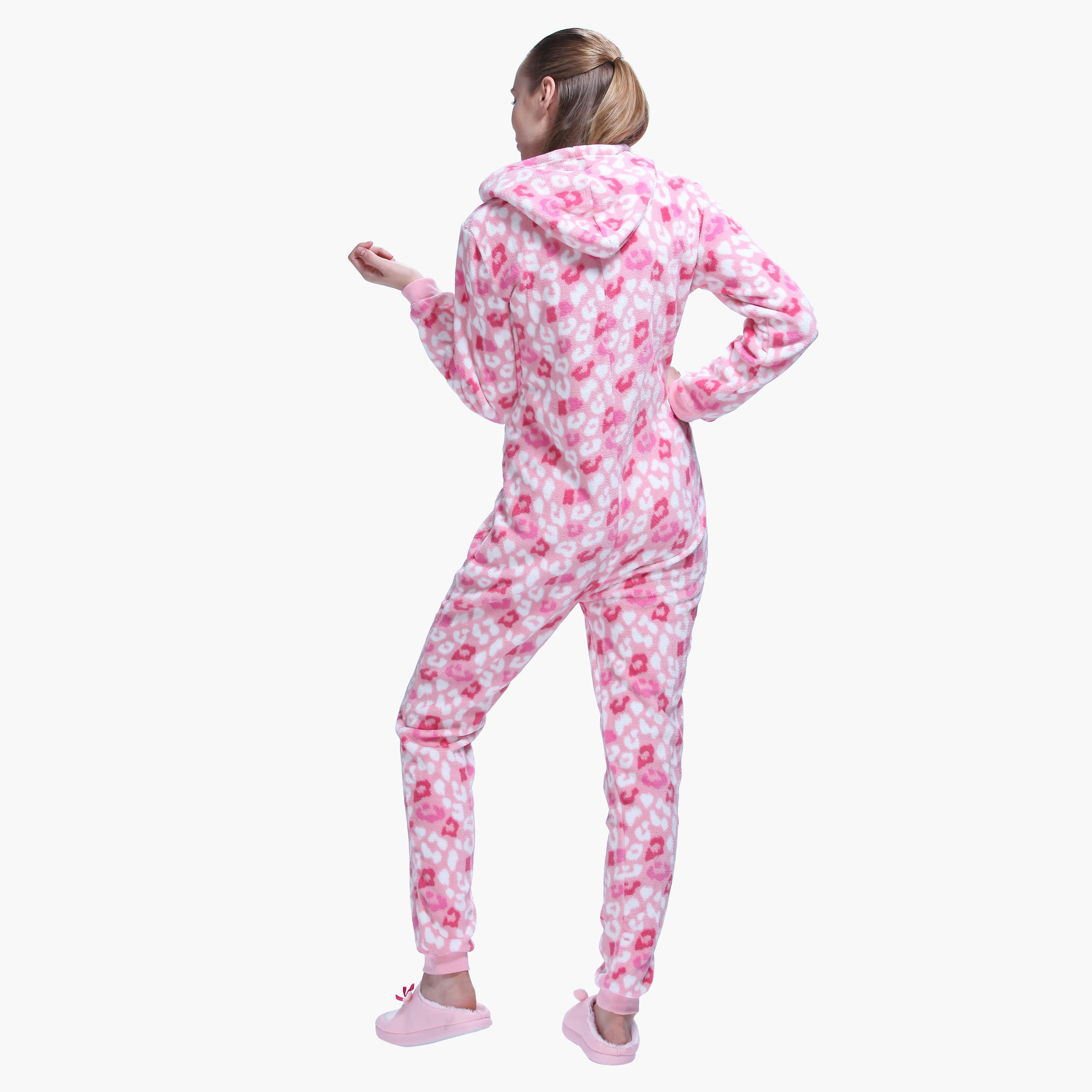 Long Sleeves Hooded Jumpsuit with Zippered Front-women-clothing-nightwear-nighties-image-6
