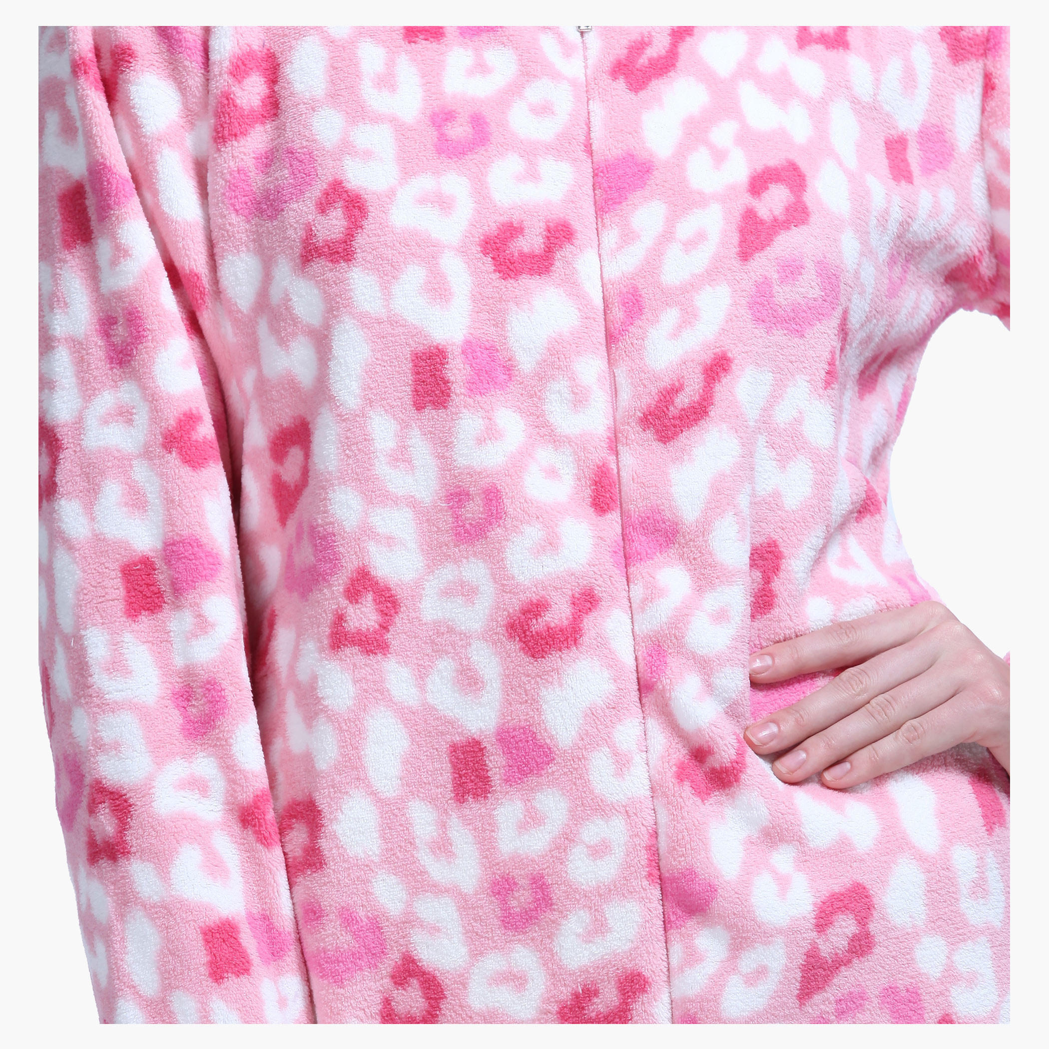 Long Sleeves Hooded Jumpsuit with Zippered Front-women-clothing-nightwear-nighties-image-8