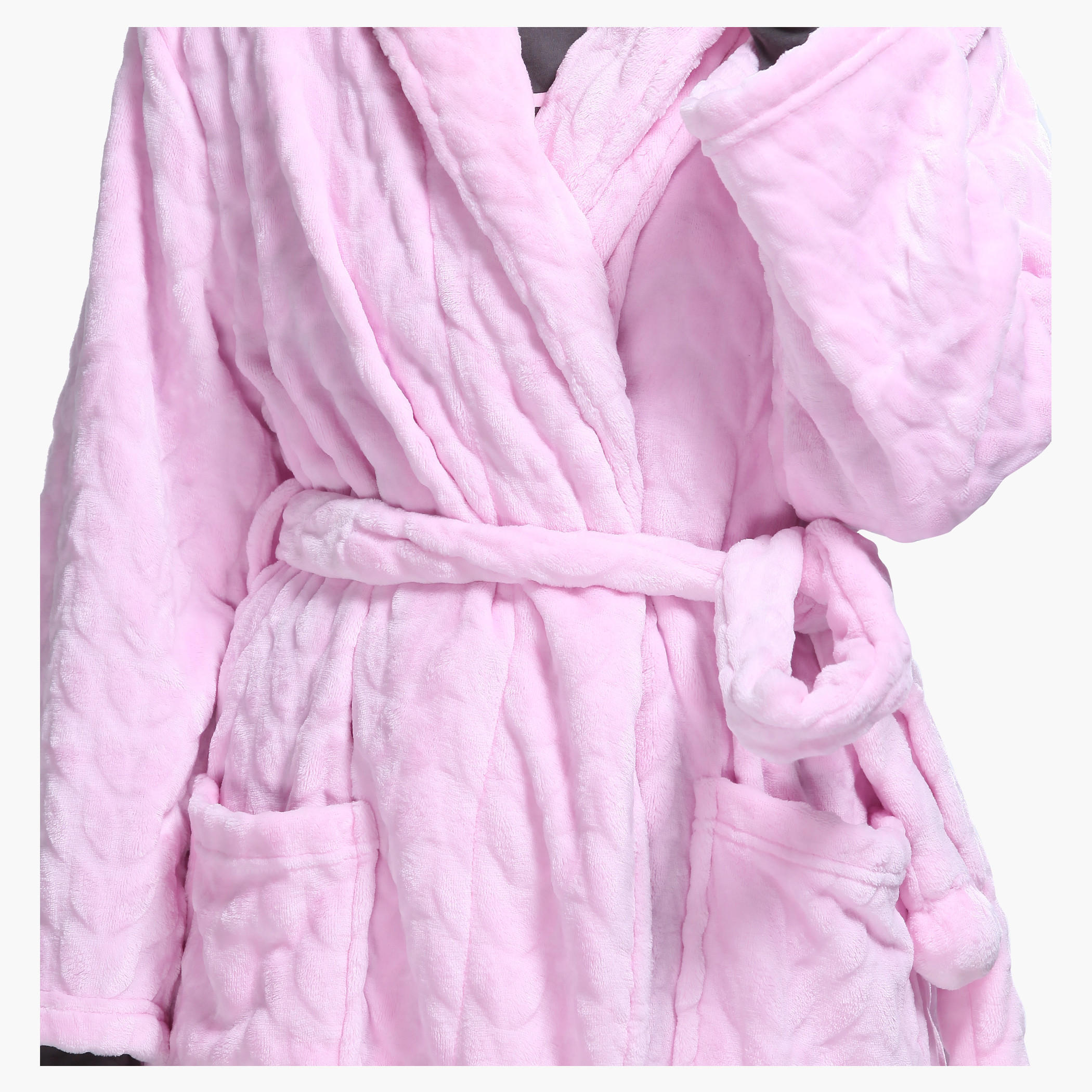 Textured Robe with Long Sleeves and Open Front-women-clothing-nightwear-robes-image-9