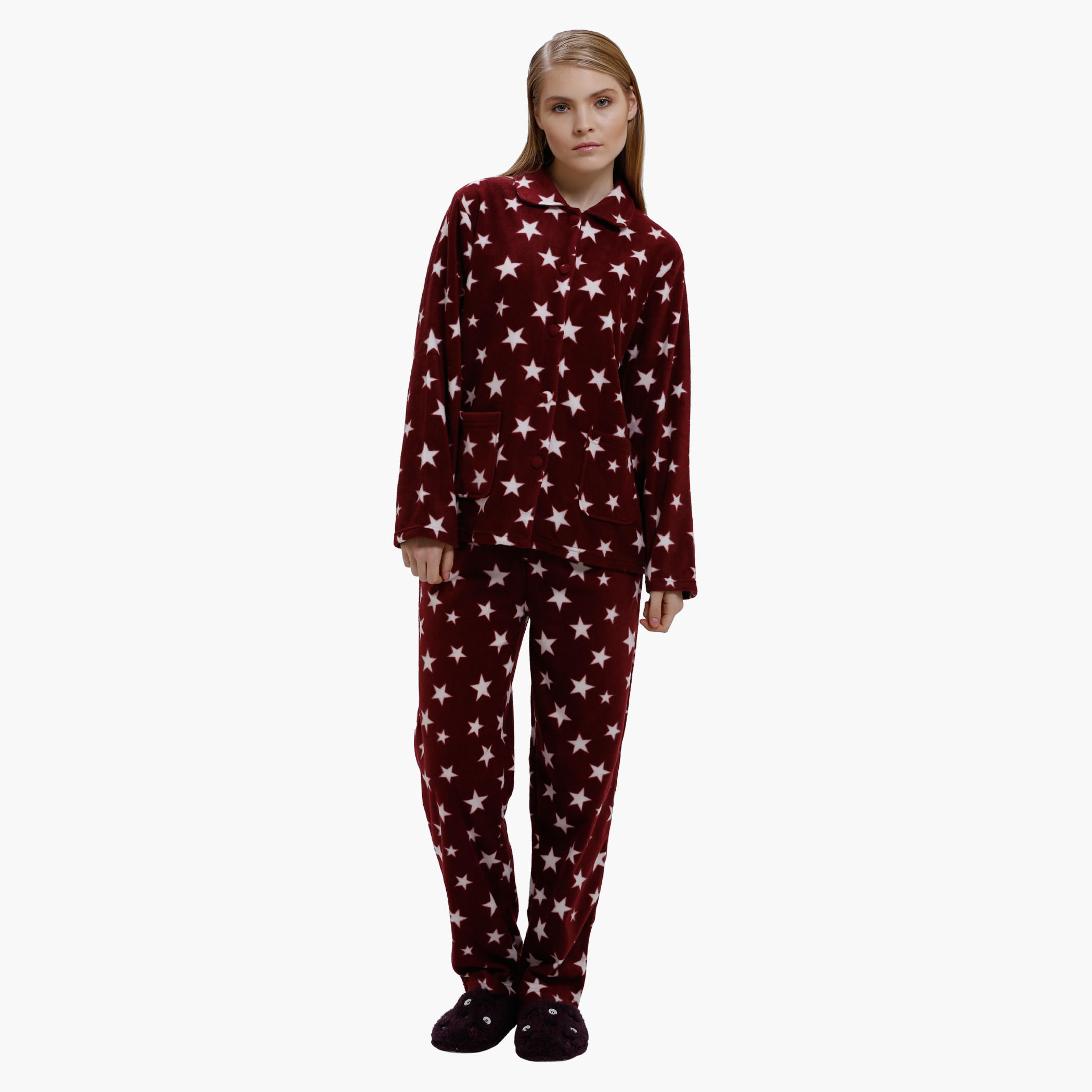 طقم بنطال بيجاما وقميص بأكمام طويلة وطبعات-women-clothing-nightwear-pyjamas-longsets-image-5