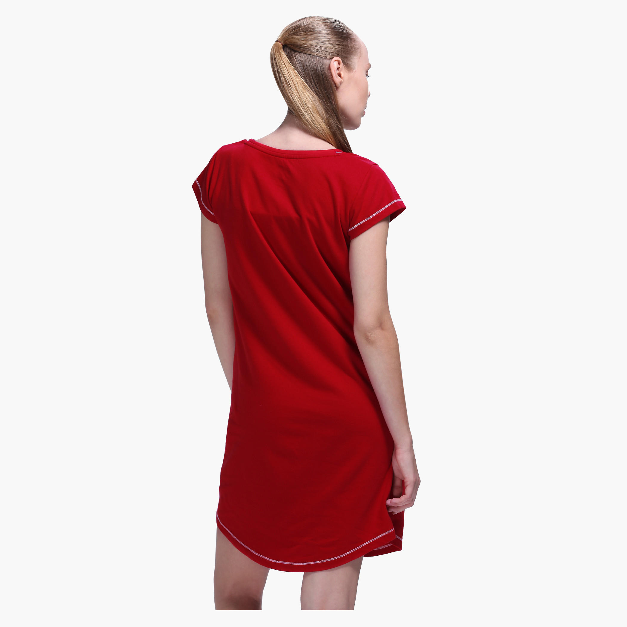 Printed Short Sleeves Mini Dress-women-clothing-nightwear-nighties-image-2