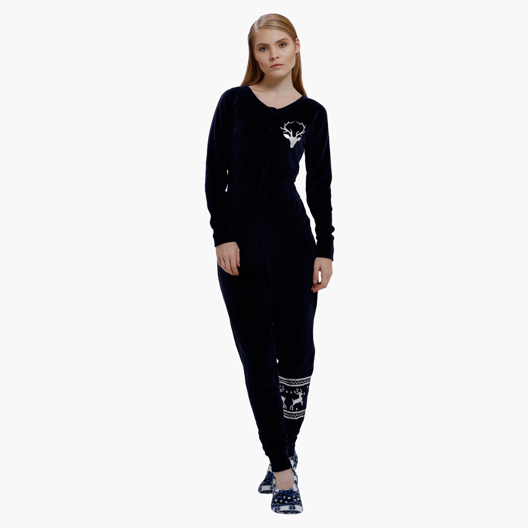 Printed Long Sleeves Playsuit-women-clothing-jumpsuits-image-1