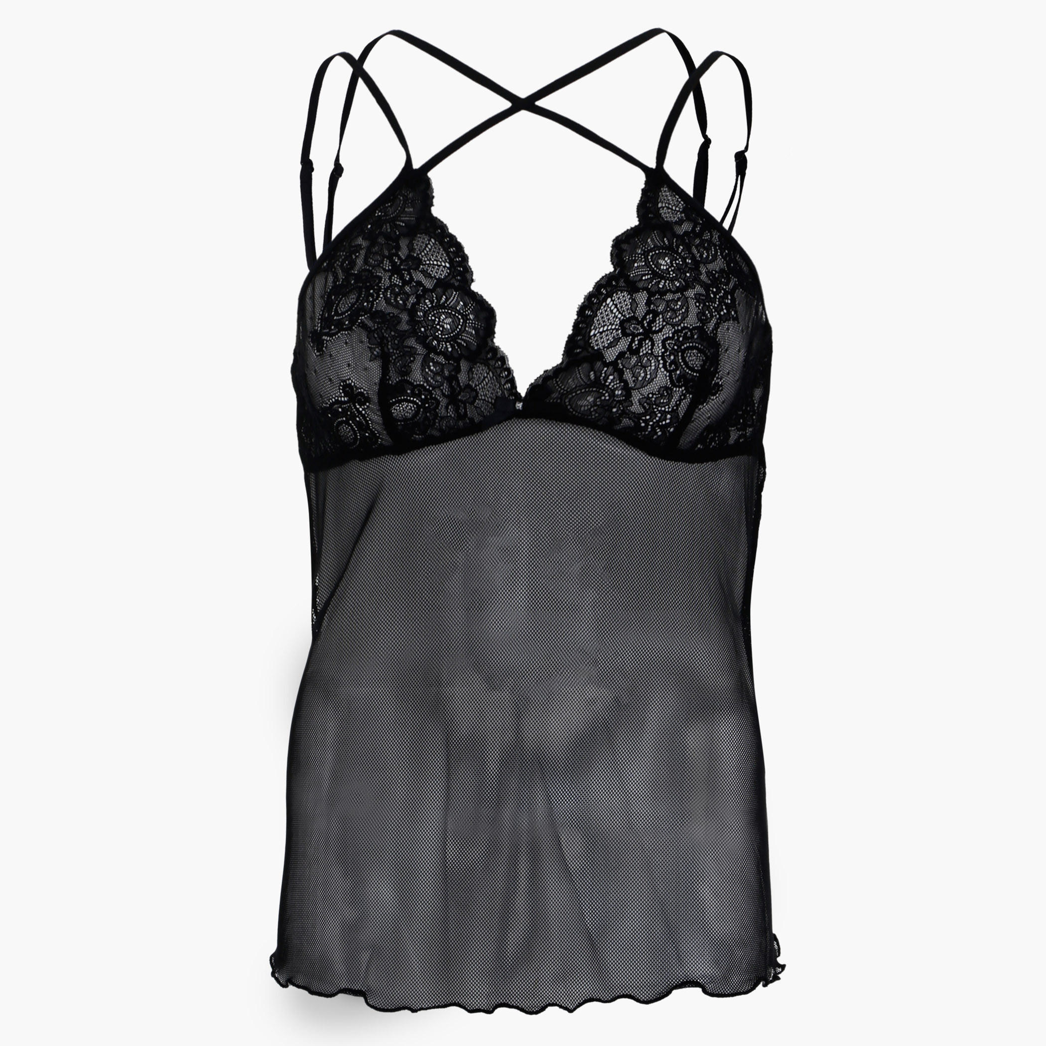 Babydoll with Lace Detail-women-clothing-nightwear-pyjamas-longsets-image-4